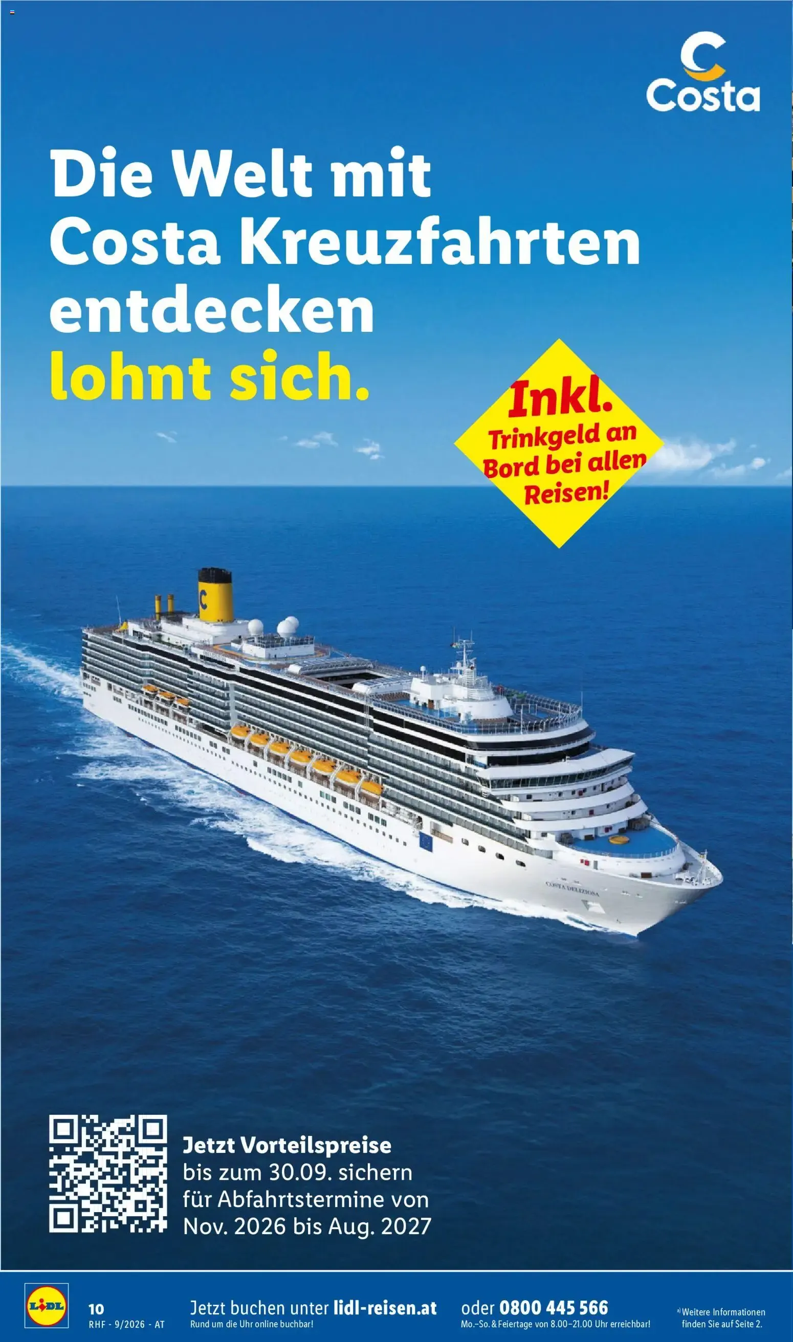 Lidl September Reise - Highlights ab 31.08.2026 - Angebote ab donnerstag von 31. August bis 30. September 2026 - Flugblätt seite 10