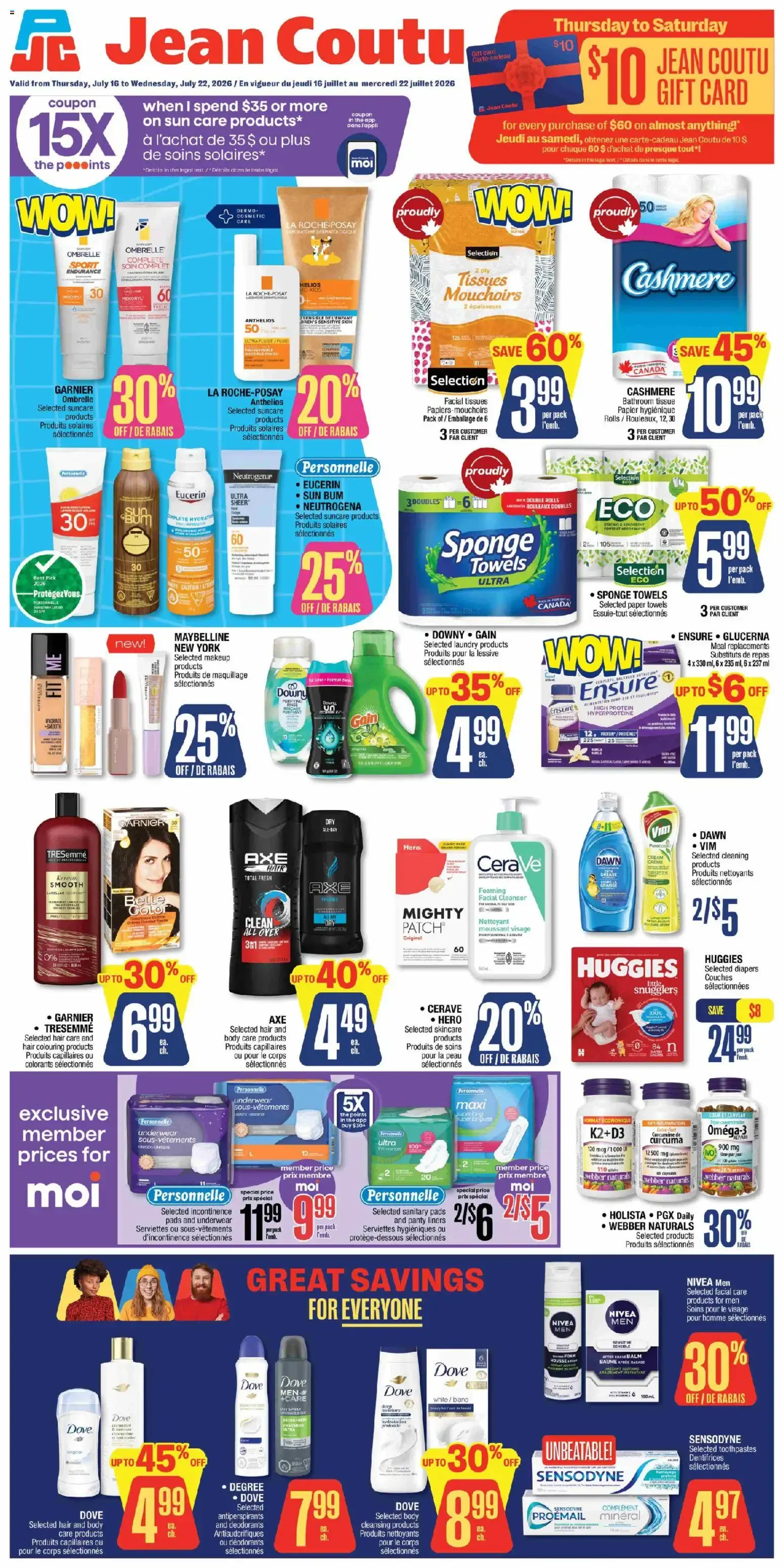 Jean Coutu weekly flyer from Jul 16, 2026 > weekly specials & deals