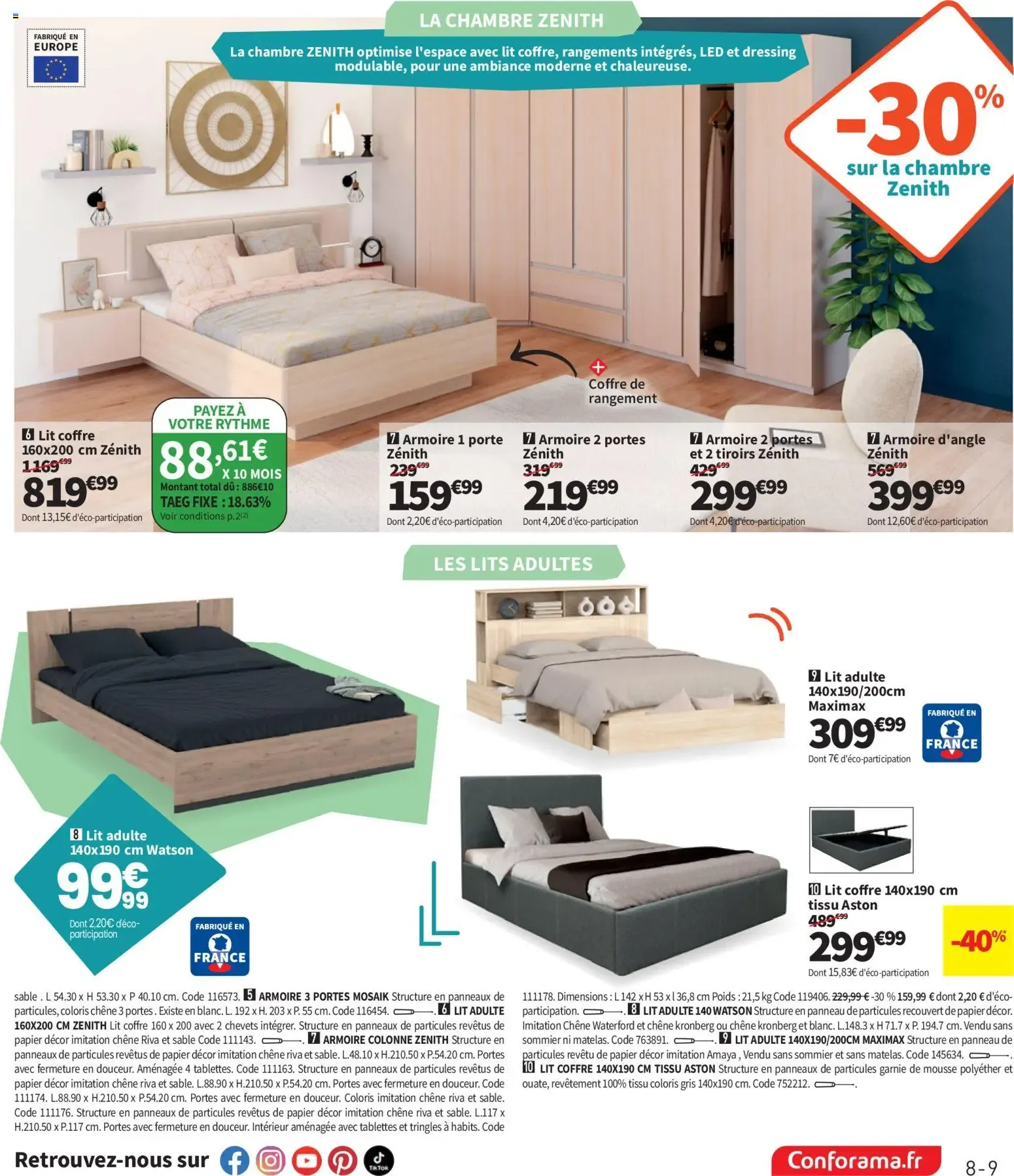 Conforama - Rentrée à Prix Coûtant du 21 juillet au 24 août 2026 - Catalogue page 9