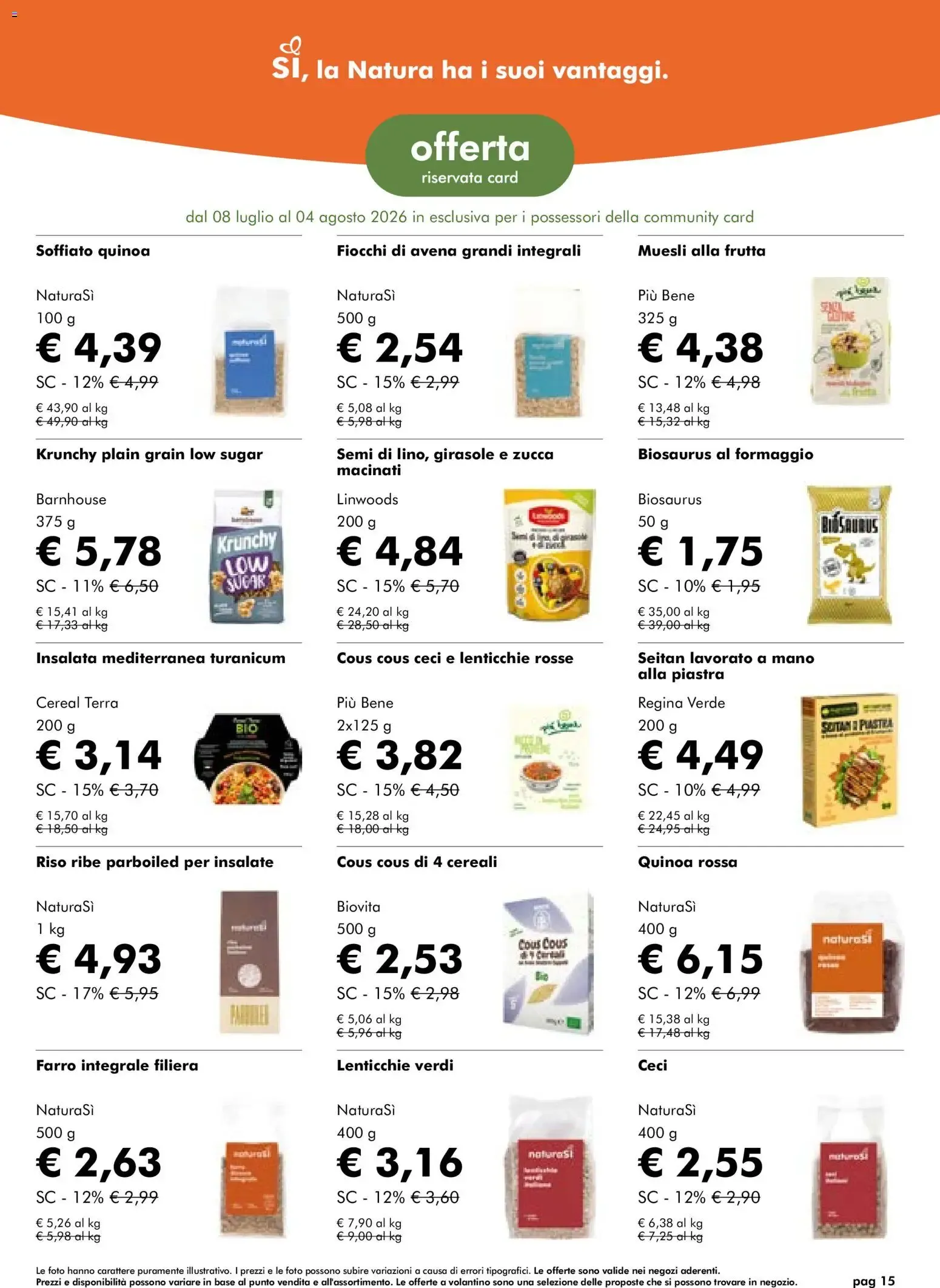 NaturaSì Offerte Luglio 2026 da 1 luglio a 31 luglio di 2026 - Pagina del volantino 15