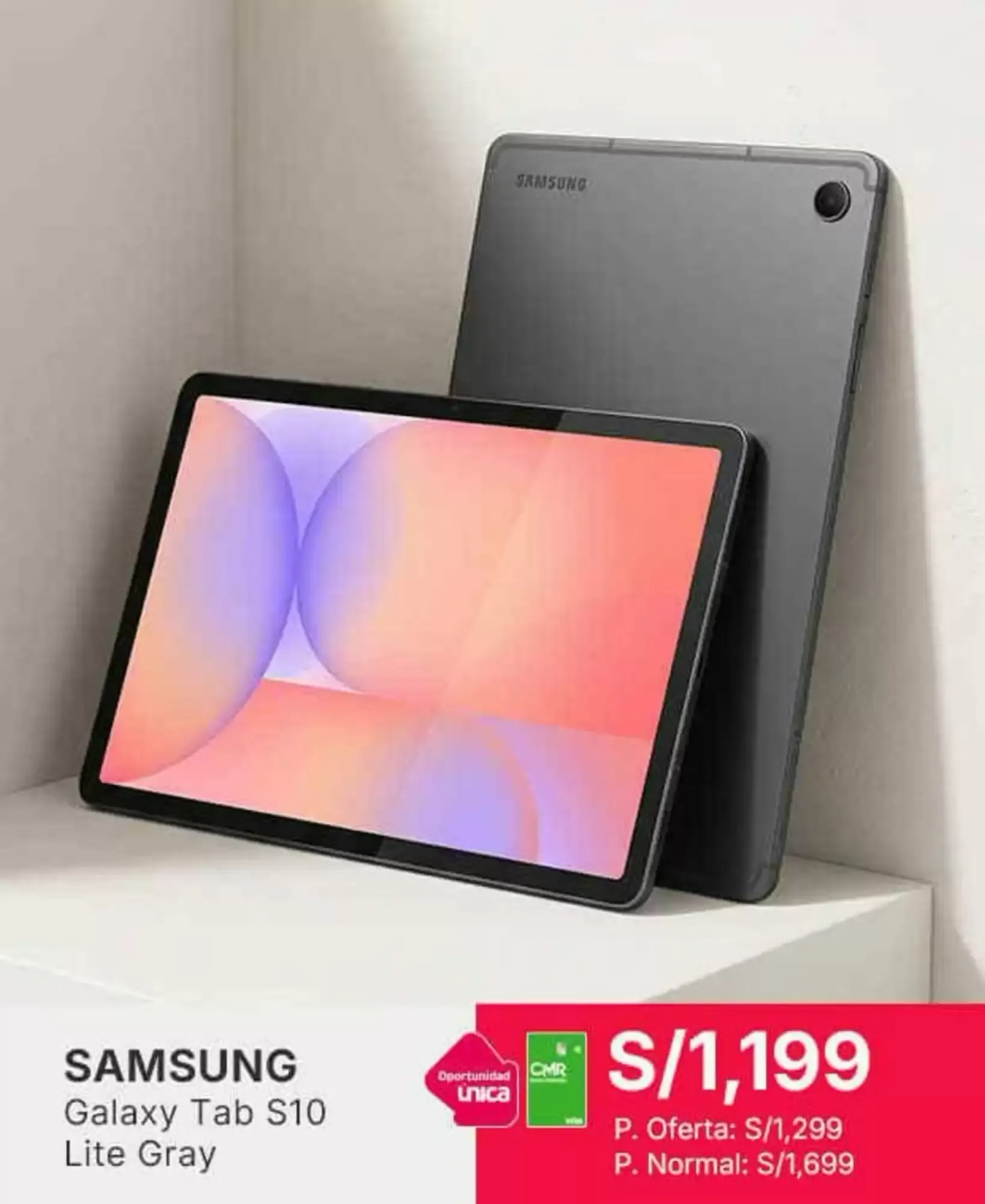 Catalogo de Oferta Samsung Galaxy Tab S10 Lite Gray 19 de agosto al 3 de setiembre 2026 - Pag 1