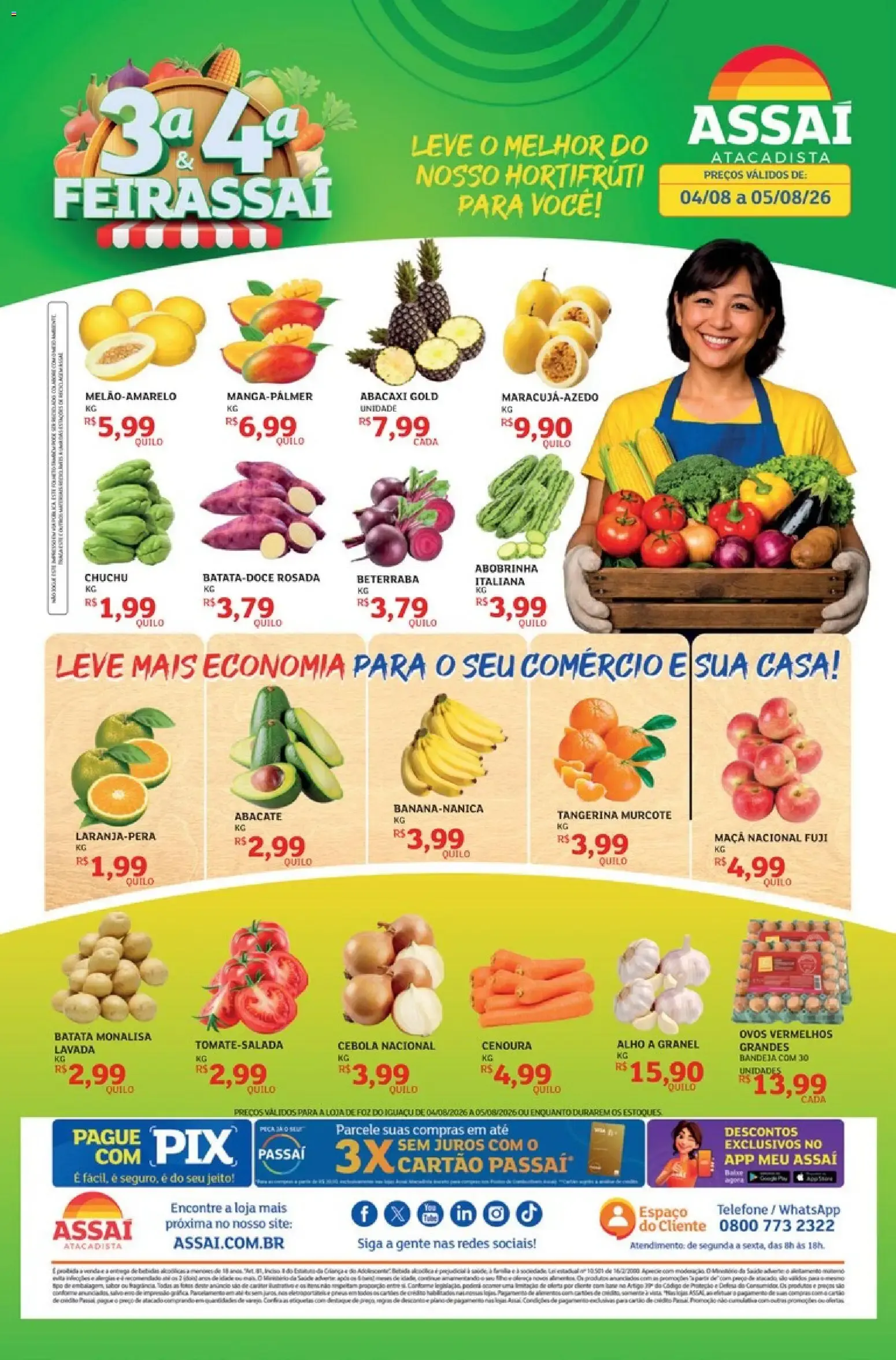 Encarte de Assaí Atacadista - 3ª e 4ª Feirassaí 4 de agosto até 5 de agosto 2026 - Pagina 1