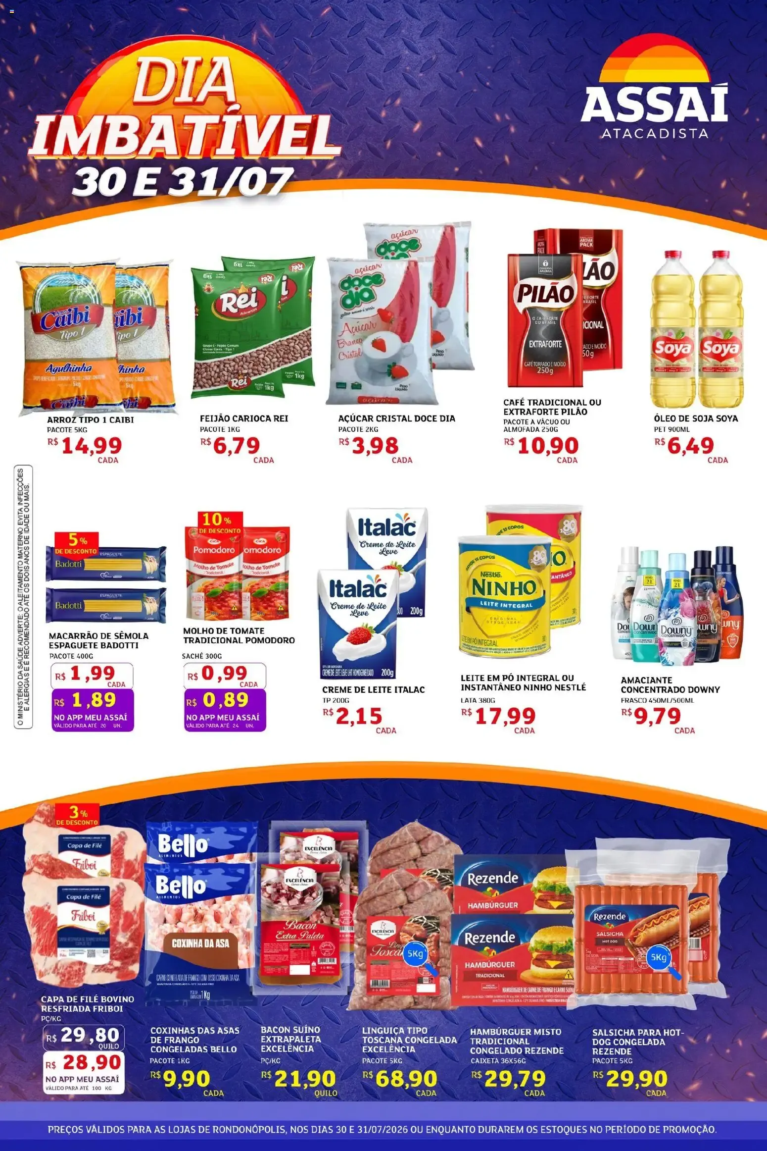 Encarte de Assaí Atacadista - Dia Imbatível 30 de julho até 31 de julho 2026 - Pagina 1