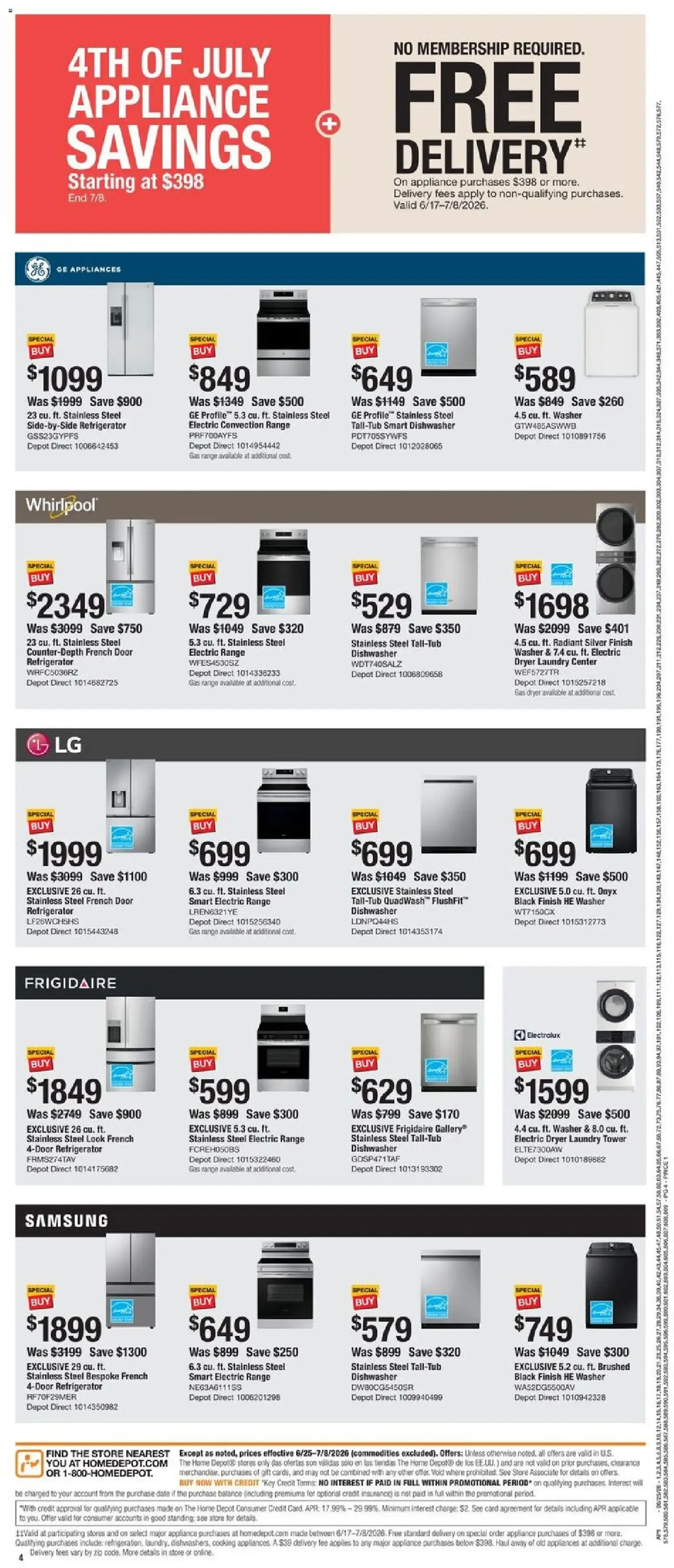 Weekly ad Home Depot Weekly Ad from 06/25/2026 - Flyer from June 25 to July 8 2026 - Page 4