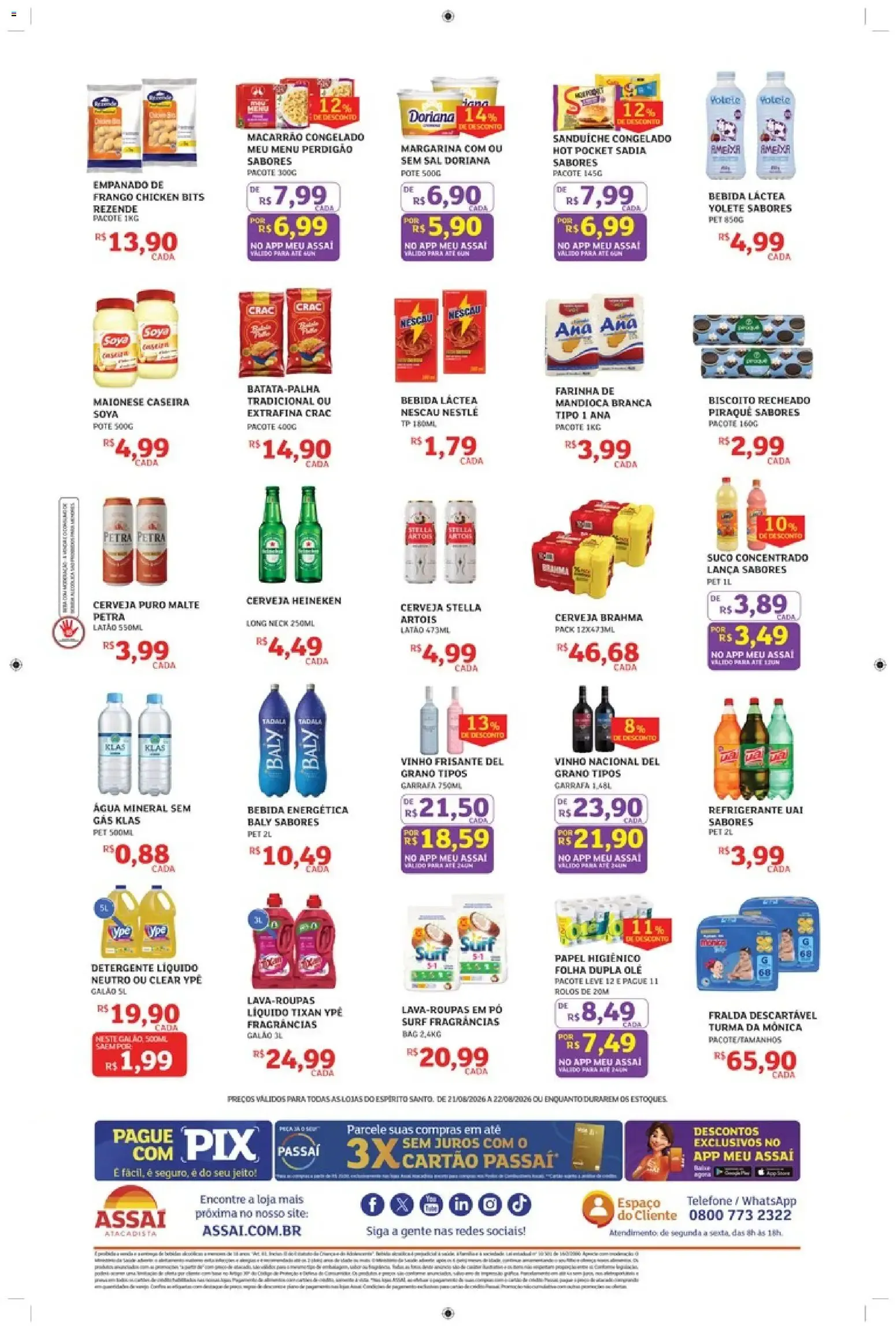 Encarte de Economizassõ Assaí Atacadista 21 de agosto até 22 de agosto 2026 - Pagina 2