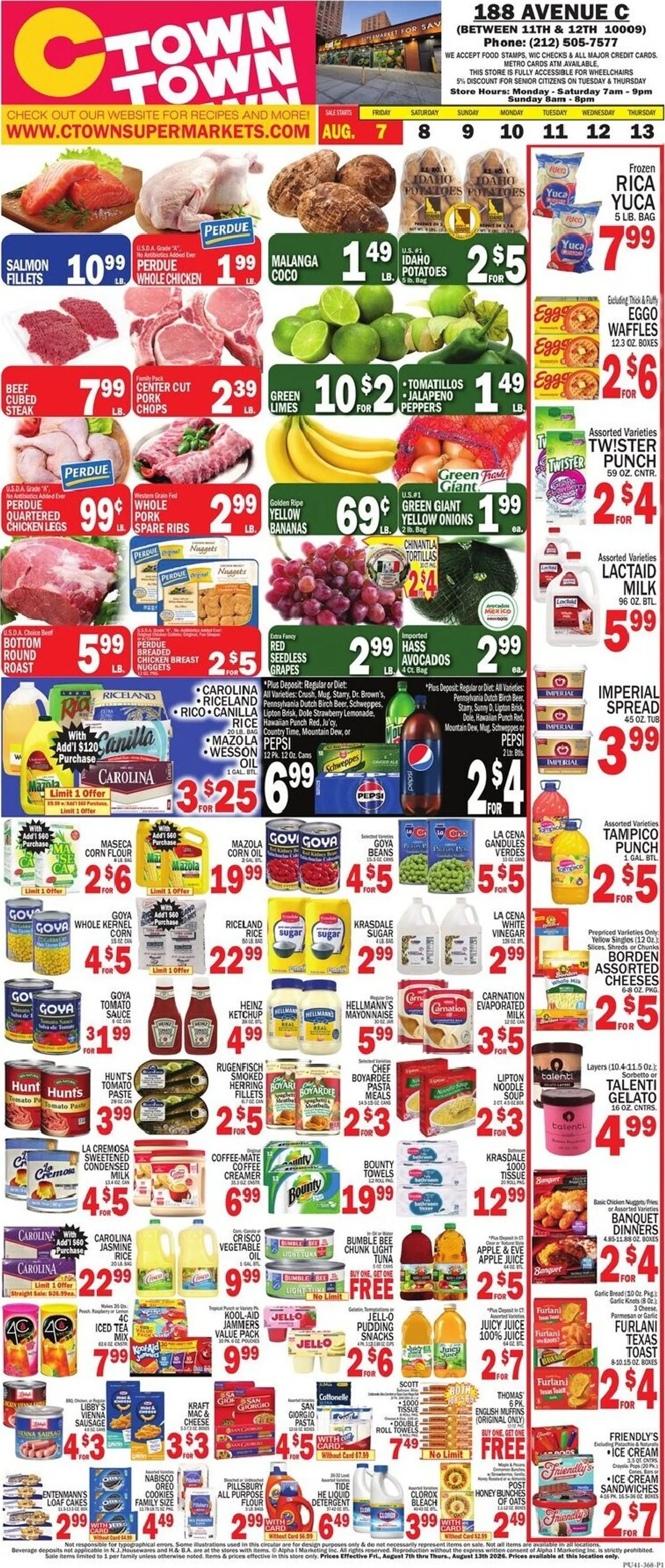 Weekly ad Current CTown leaflet valid from Friday 08/07/2026 to Thursday 08/13/2026 from August 7 to August 13 2026 - Page 1