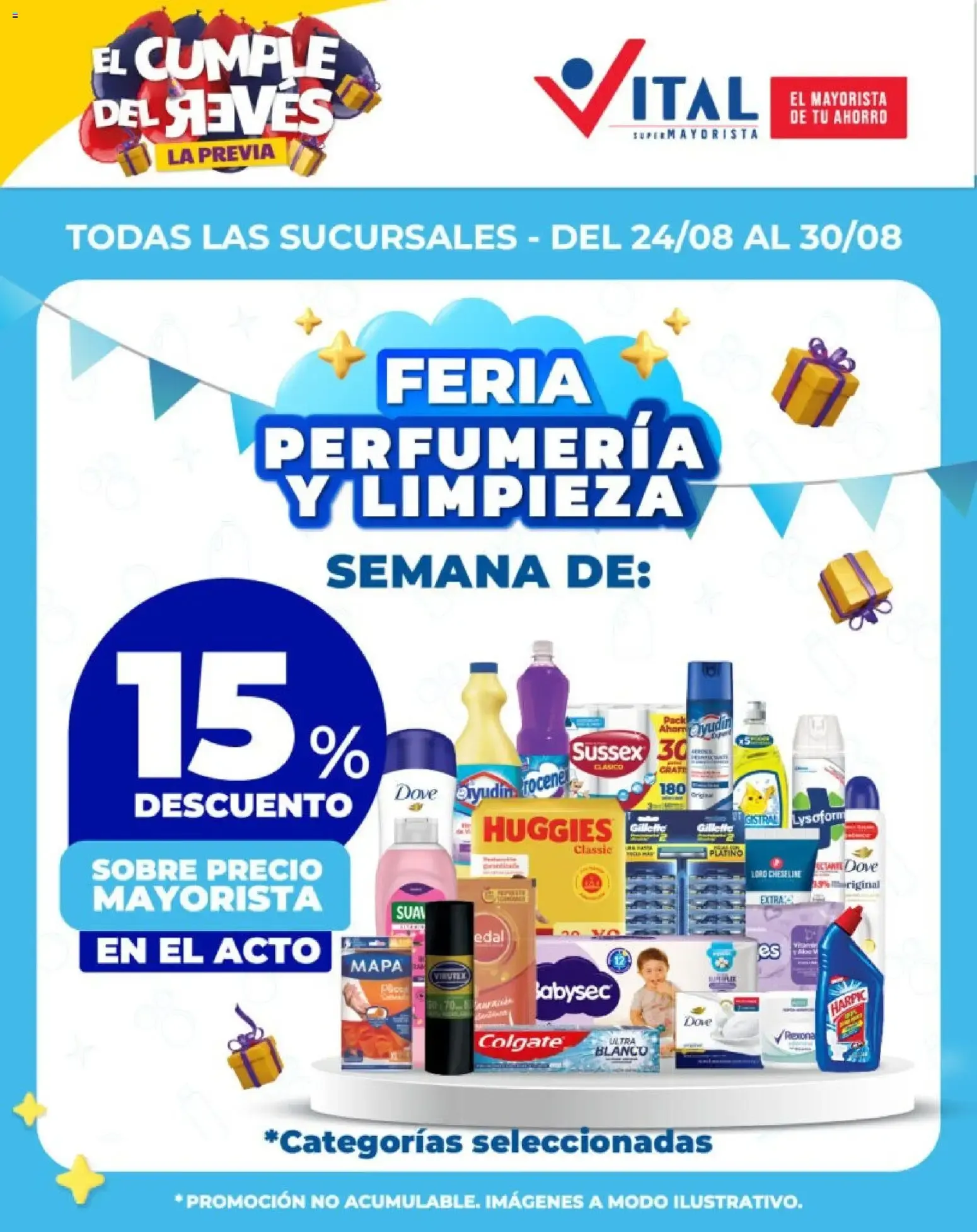 Ofertas de Vital Supermayorista - Feria Perfumería y Limpieza 24 de agosto al 30 de agosto 2026 - Página 1 del catálogo