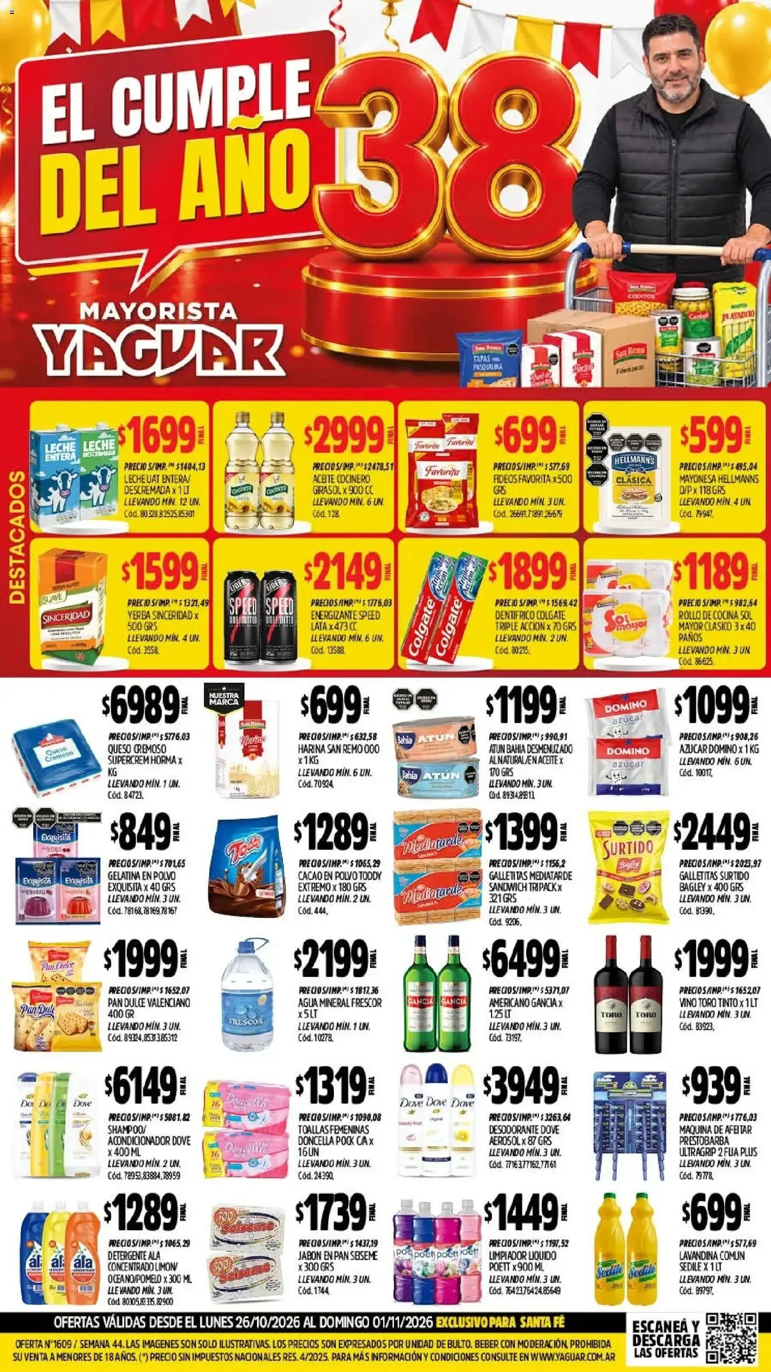 Ofertas de Yaguar - El Cumple del Año 38 26 de octubre al 1 de noviembre 2026 - Página 1 del catálogo
