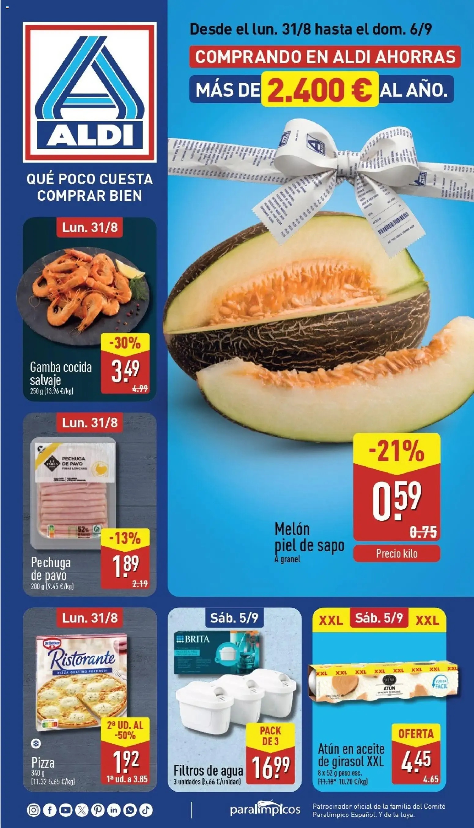 Catálogo de Aldi folleto Península del 31/08/2026 | Catálogo 31 de agosto al 6 de septiembre 2026 - Página 1