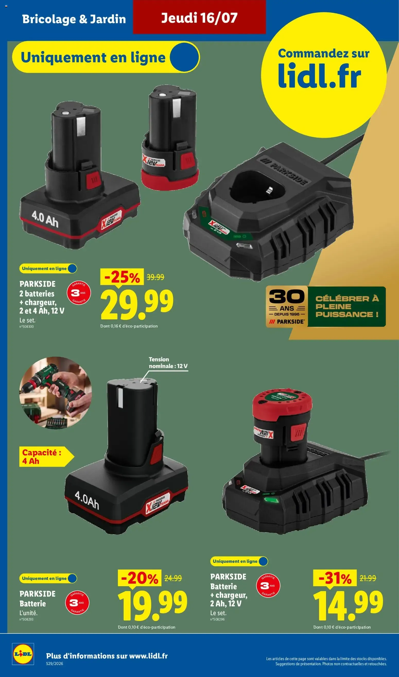 LIDL - Catálogo de ofertas Parkside y electrodomésticos du 13 juillet au 16 juillet 2026 - Catalogue page 12