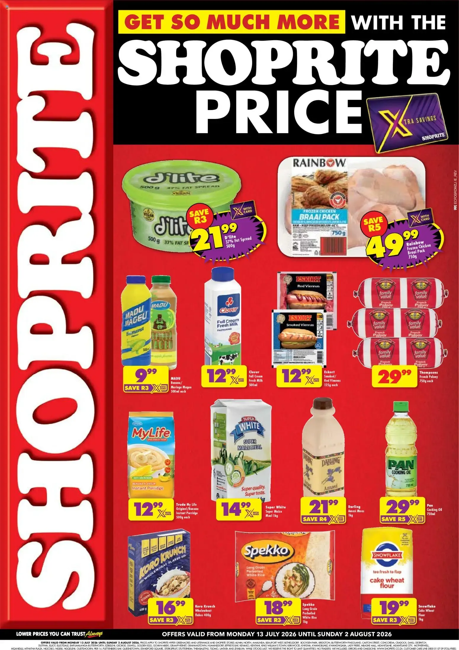 Shoprite - Eastern Cape - Shoprite Price (13/07/2026 - 02/08/2026) → Online Catalogue from 13 July to 2 August 2026 - Catalogue Page 1