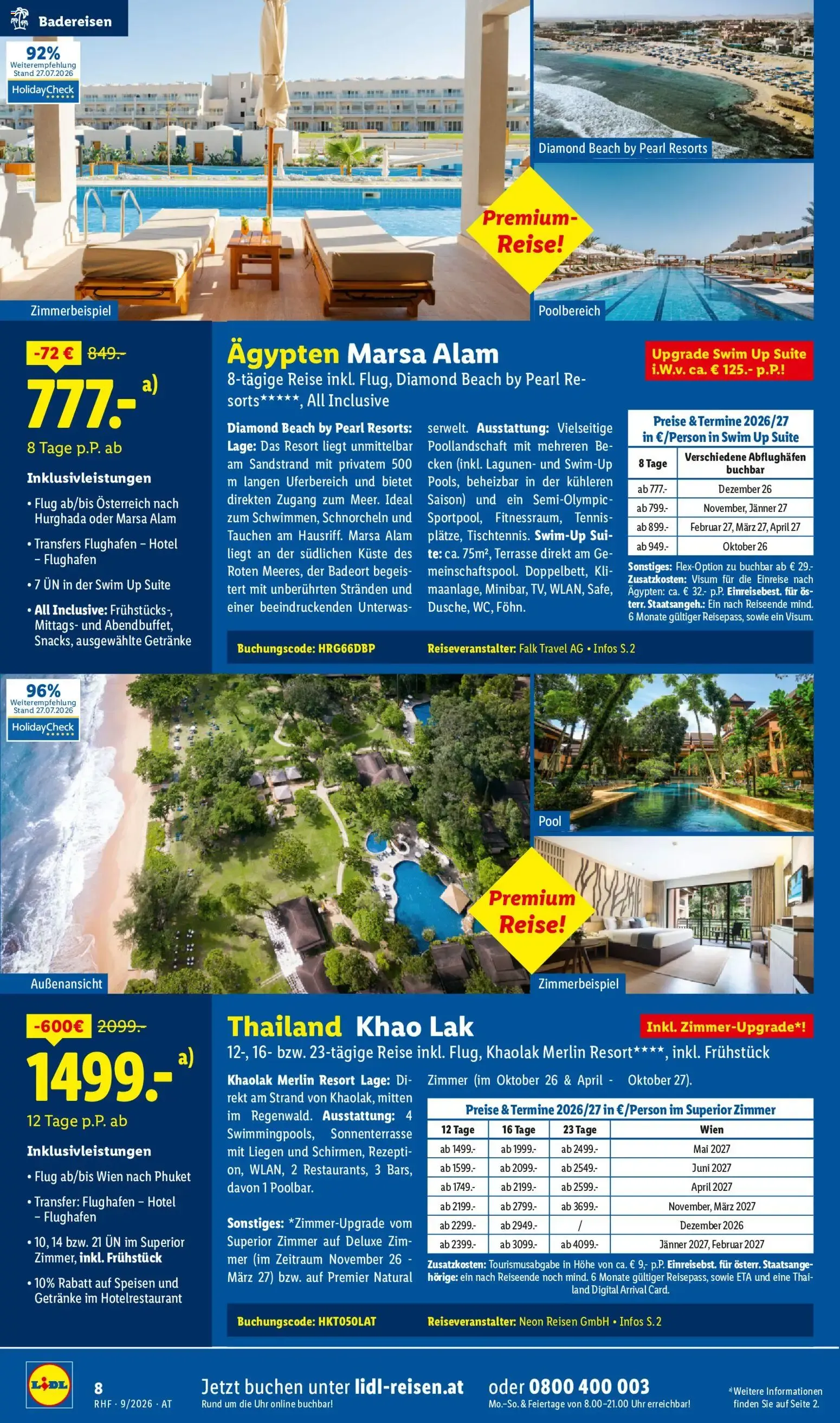 Lidl September Reise - Highlights ab 31.08.2026 - Angebote ab donnerstag von 31. August bis 30. September 2026 - Flugblätt seite  8