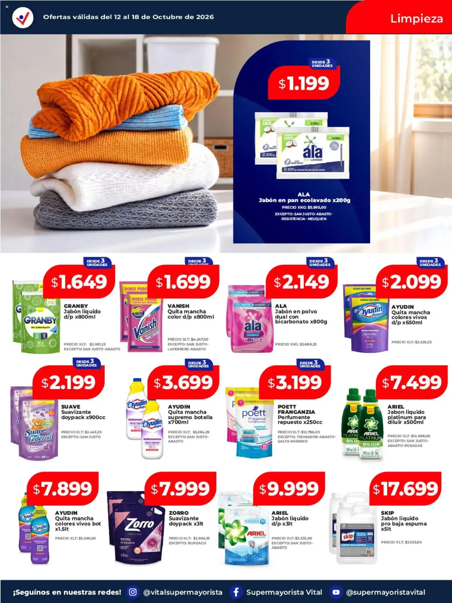 Ofertas de VITAL SUPERMAYORISTA EL MAYORISTA DE TU AHORRO 12 de octubre al 18 de octubre 2026 - Página 11 del catálogo