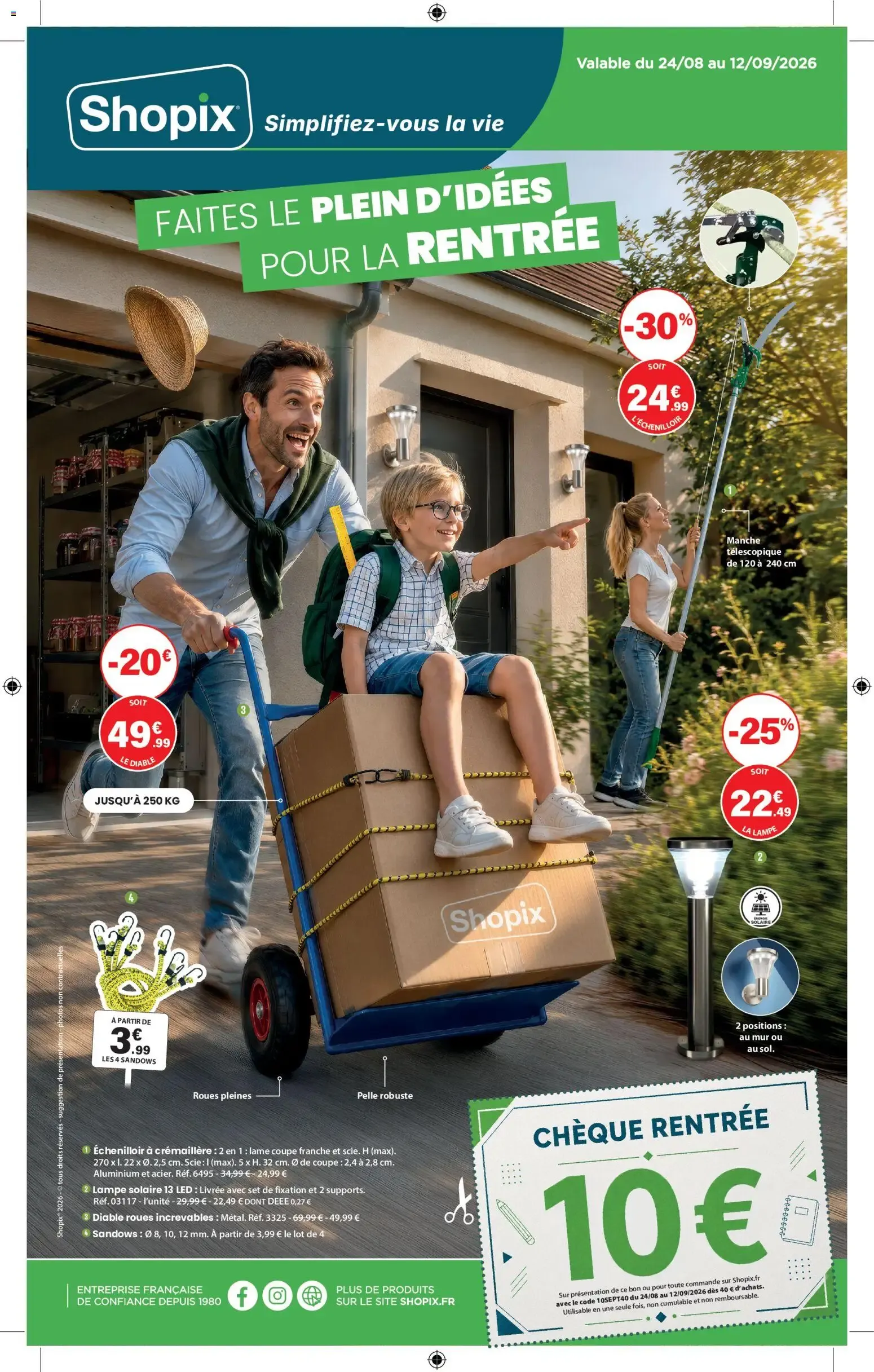 Shopix - Idées para la Rentrée du 24 août au 12 septembre 2026 - Catalogue page 1