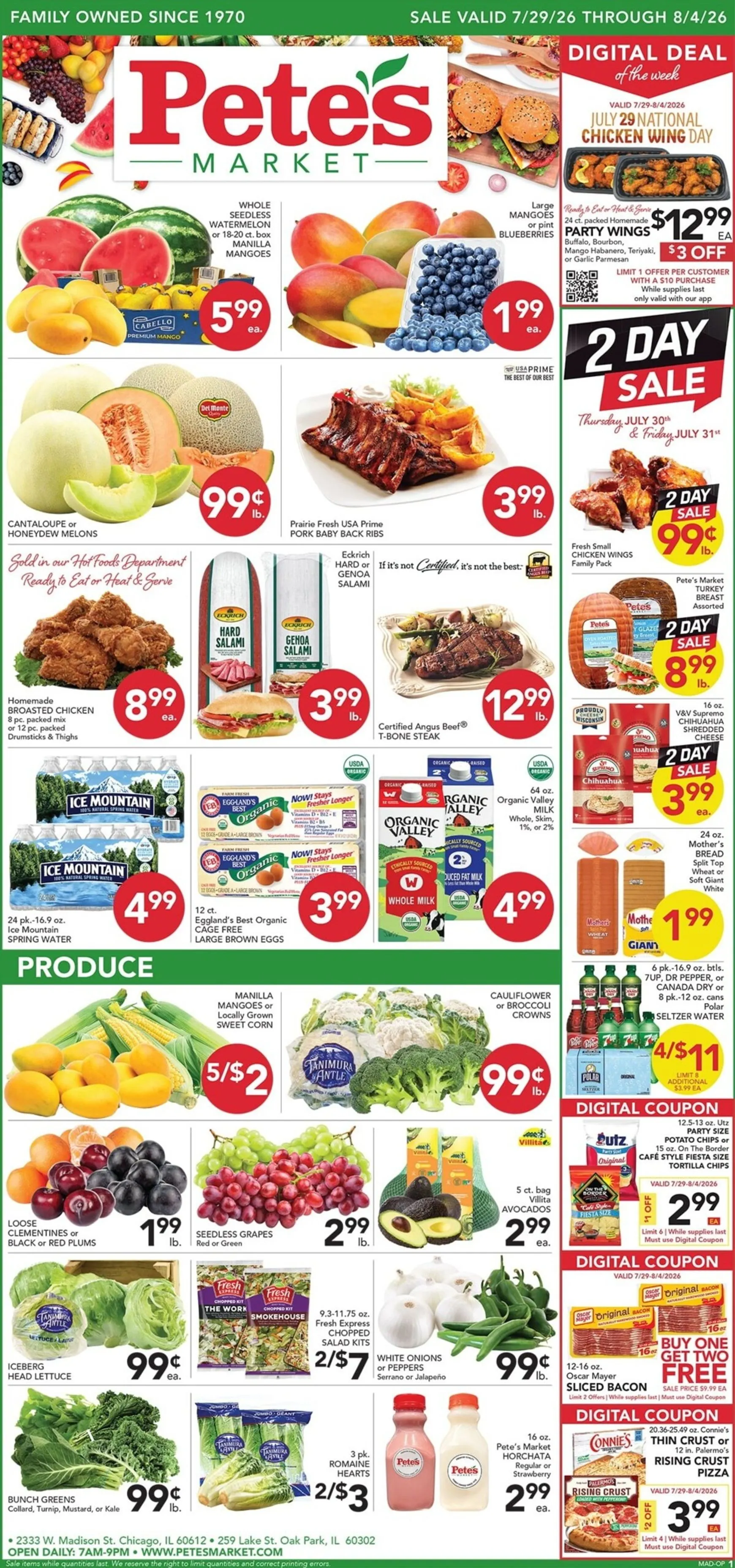 Weekly ad Current Pete's Fresh Market - Madison & Western leaflet valid from Wednesday 07/29/2026 to Tuesday 08/04/2026 from July 29 to August 4 2026 - Page 1