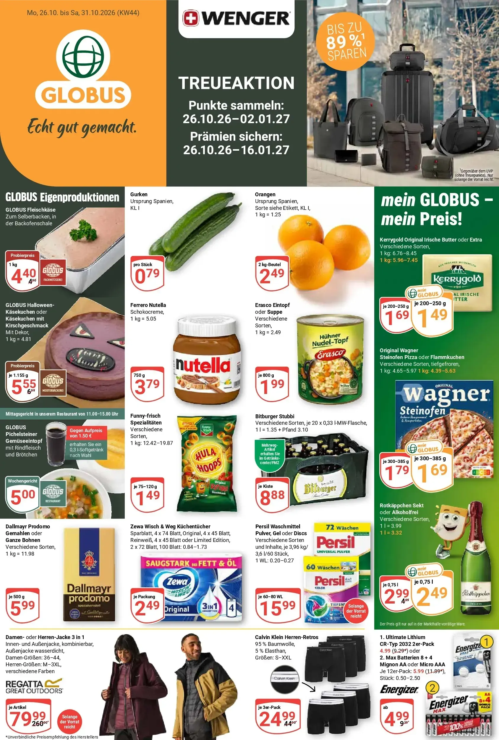 Globus Prospekt – von Montag 26.10.2026 bis Samstag 31.10.2026 von 26. Oktober bis 31. Oktober 2026 - Prospekt seite 3