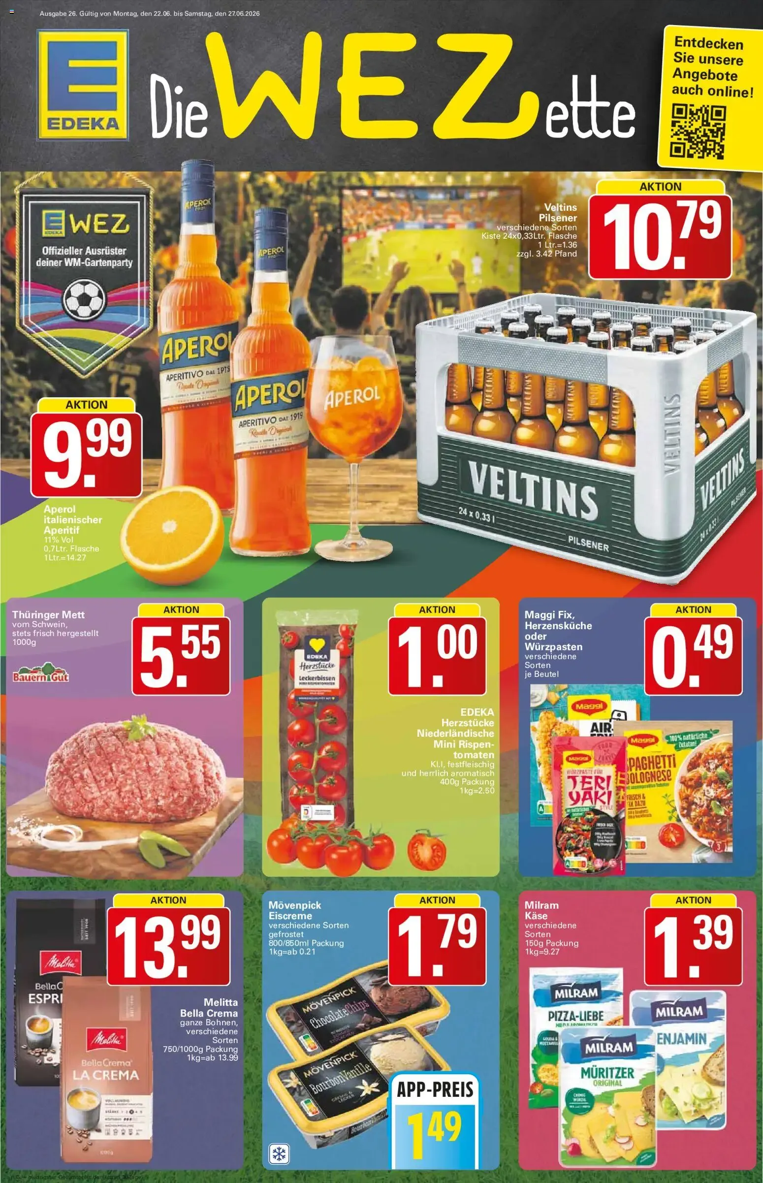 Die WEZette von 22. Juni bis 27. Juni 2026 - Prospekt seite 1