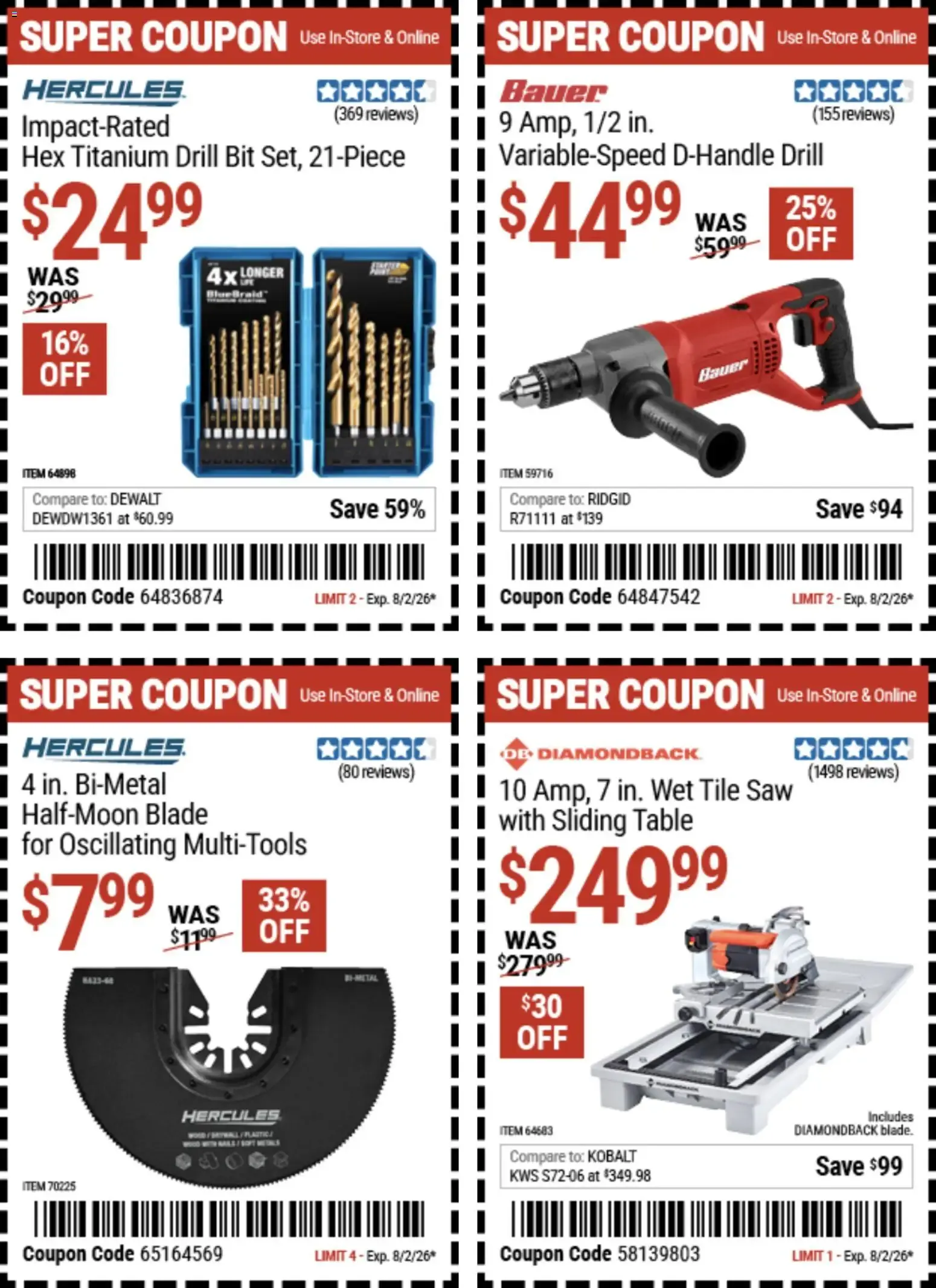 Weekly ad Harbor Freight Coupon Deals from July 20 to August 2 2026 - Page 30