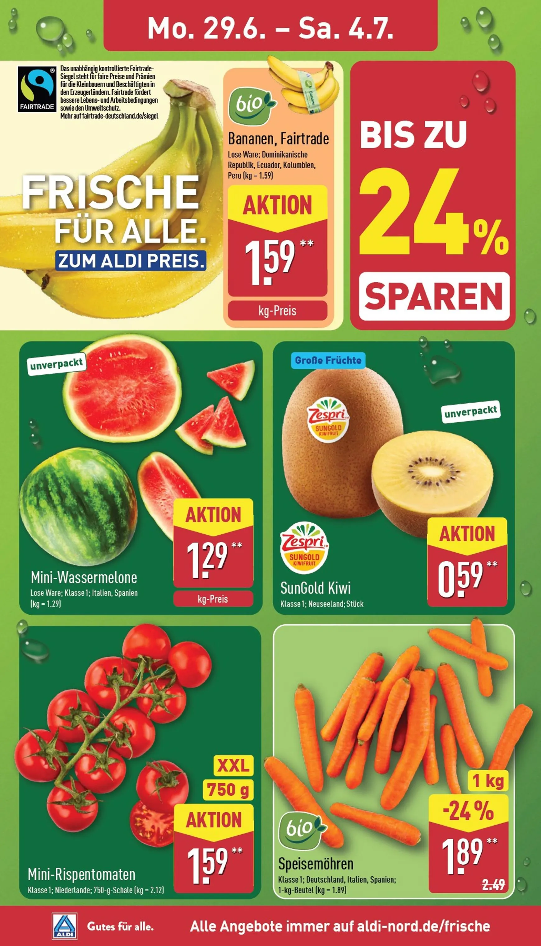 ALDI NORD Prospekt – von Montag 29.06.2026 bis Samstag 04.07.2026 von 29. Juni bis 4. Juli 2026 - Prospekt seite 2