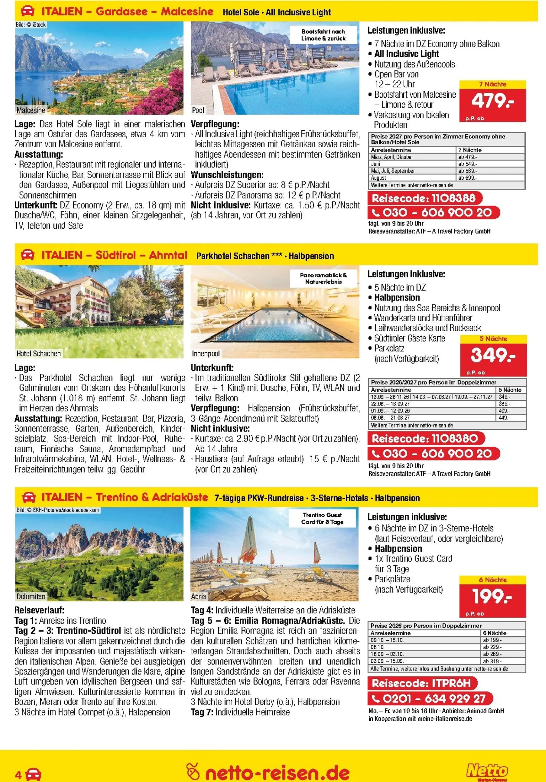 Netto REISEN - Reisemagazin September von 27. August bis 30. September 2026 - Prospekt seite 4