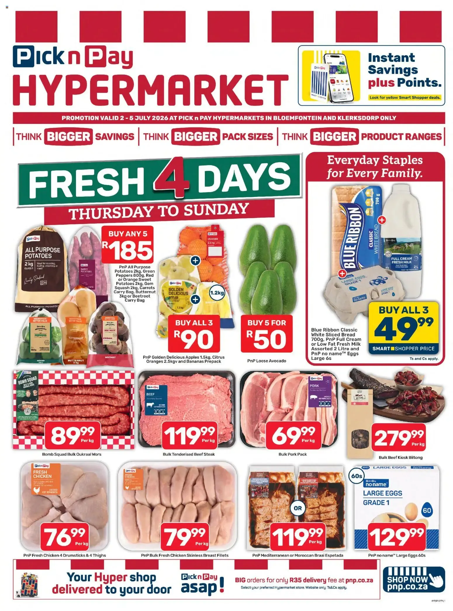 Pick n Pay Free State - Hypermarket Fresh Specials (02/07/2026 - 05/07/2026) Online from 2 July to 5 July 2026 - Catalogue Page 1