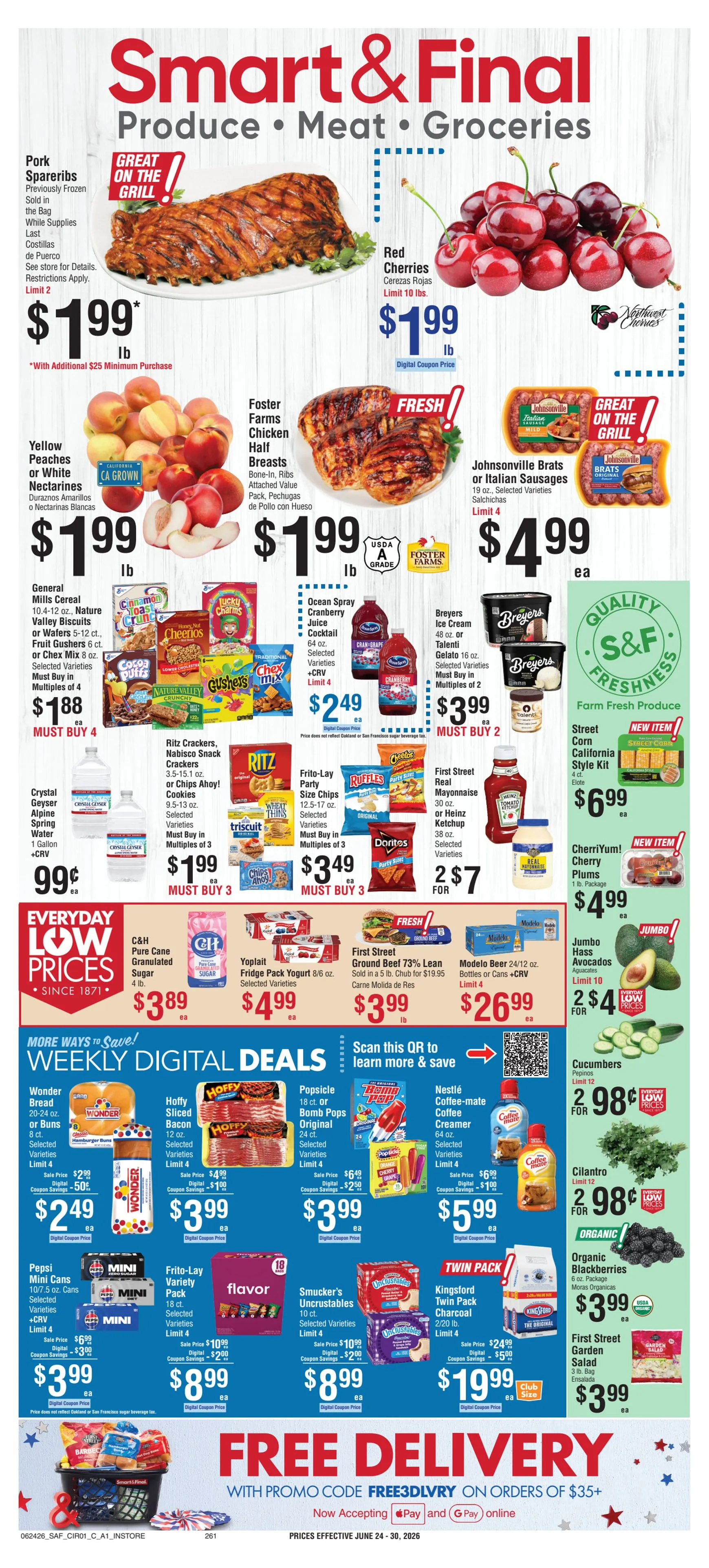 Weekly ad Current Smart & Final leaflet valid from Wednesday 06/24/2026 to Tuesday 06/30/2026 from June 24 to June 30 2026 - Page 1