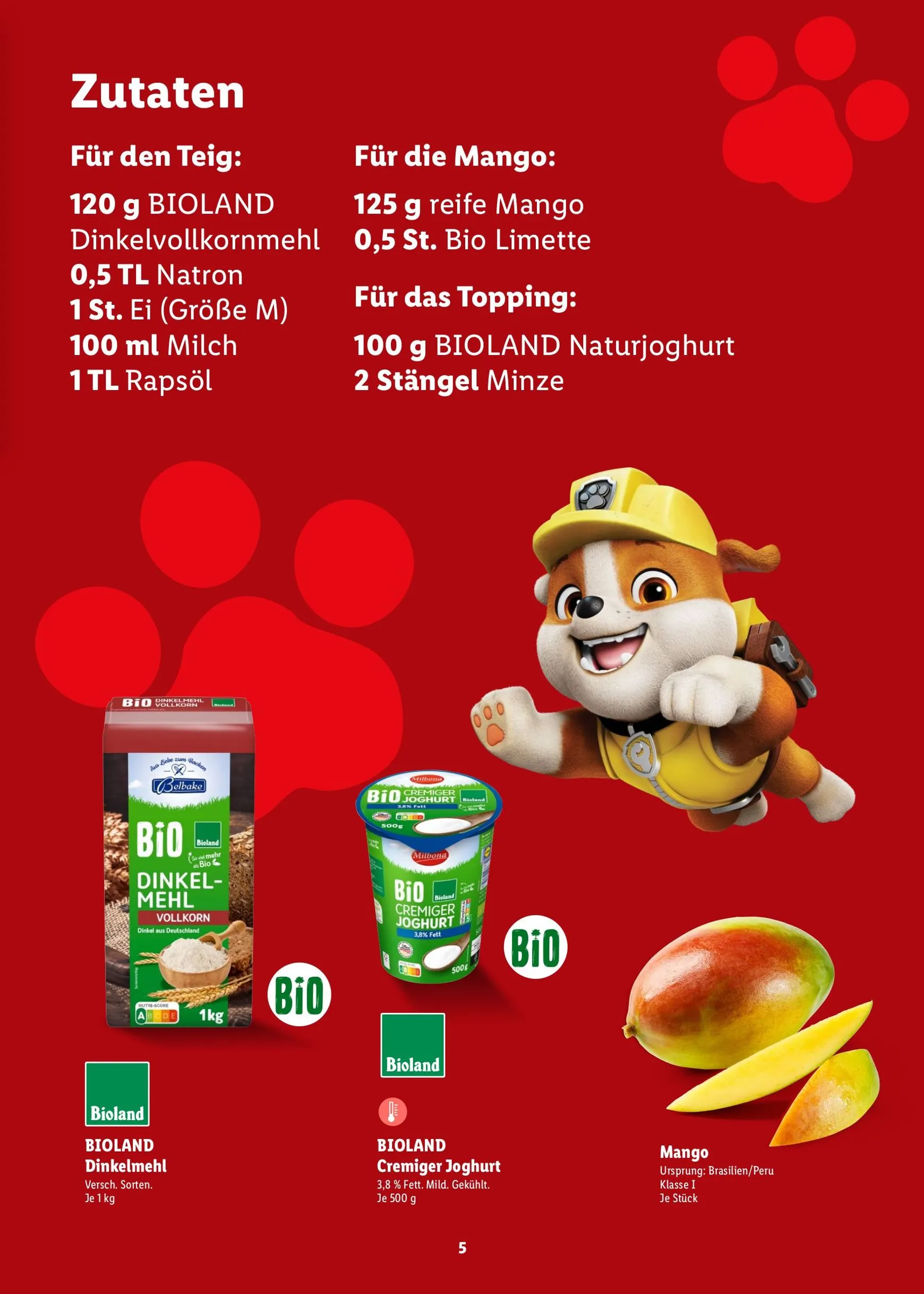 PAW Patrol Rezeptheft von 20. Juli bis 23. August 2026 - Prospekt seite 5