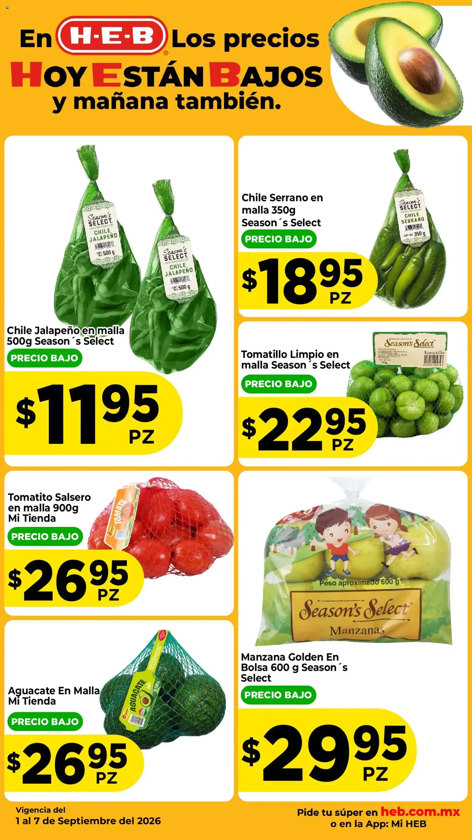 Catálogo de H-E-B folleto Fruta y venduras (01/09/2026 - 03/09/2026) - catálogo en línea 1 de septiembre al 3 de septiembre 2026 - Pagina 2