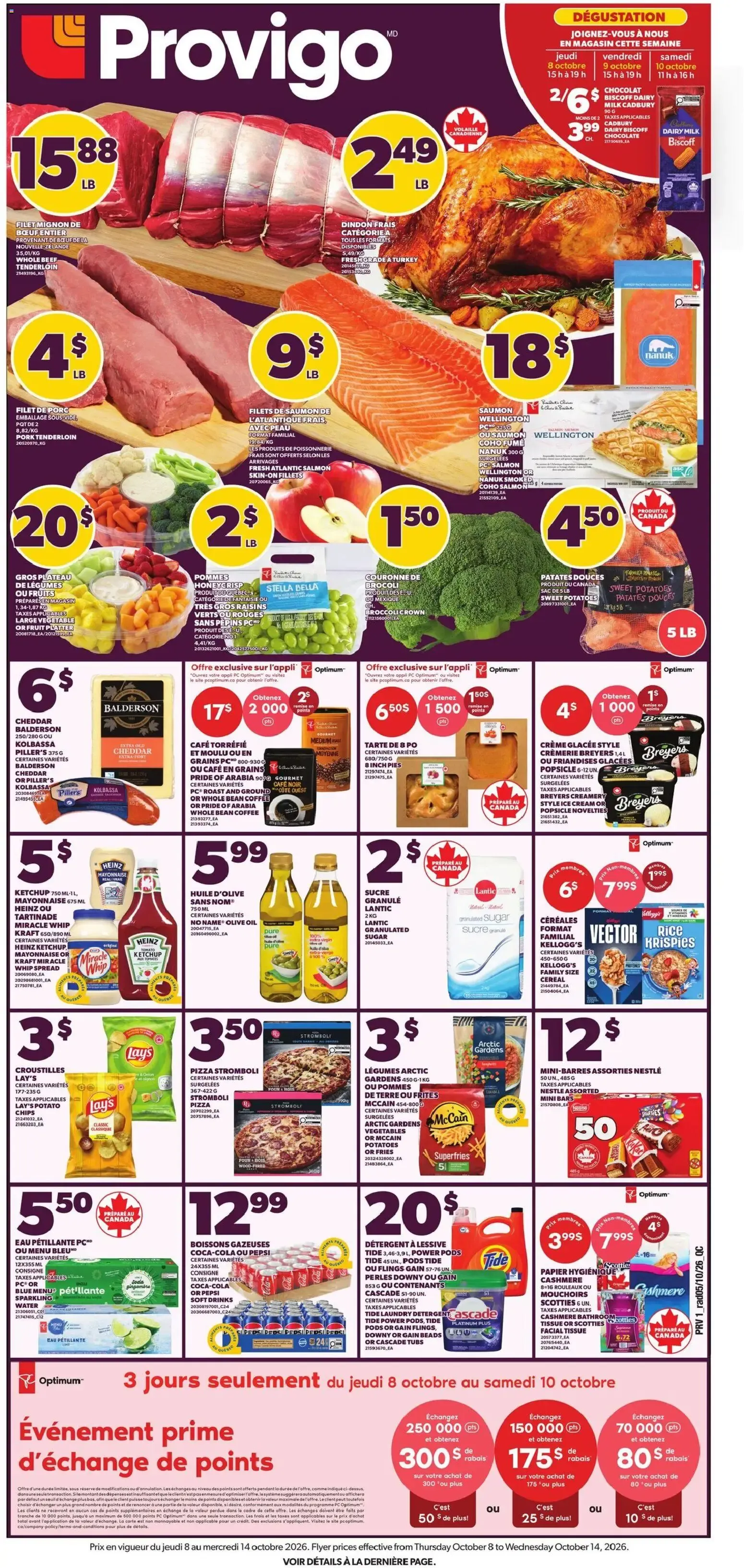 Provigo weekly flyer / circulaire from Oct 8, 2026 > weekly specials & deals from October 8 to October 14 2026 - flyer page 1
