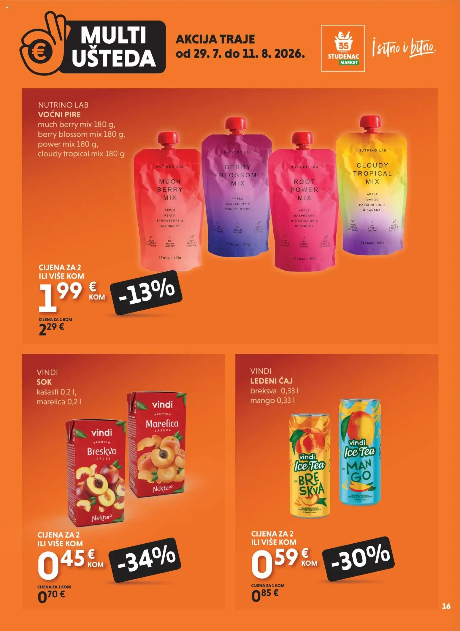 Katalog Multi Ušteda: Uzmi više, plati manje od 29. srpnja do 11. kolovoza 2026. - Pregled Stranica 16