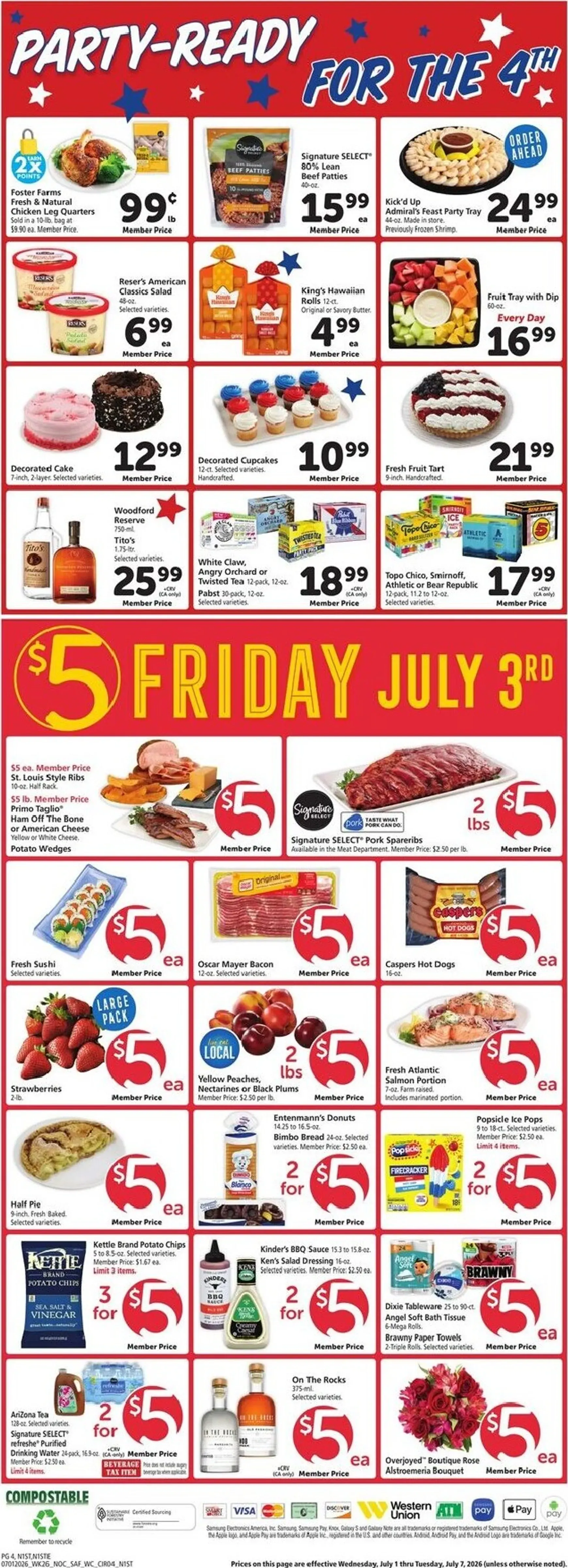 Weekly ad Current Safeway leaflet valid from Wednesday 07/01/2026 to Tuesday 07/07/2026 from July 1 to July 7 2026 - Page 4