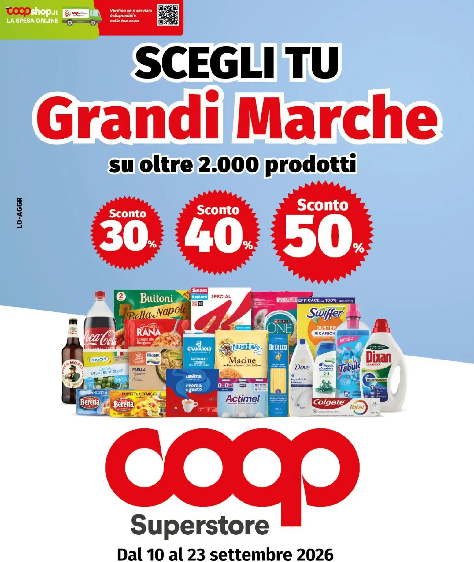 Coop Superstore: Scegli tu Grandi Marche con sconti da 10 settembre a 23 settembre di 2026 - Pagina del volantino 1
