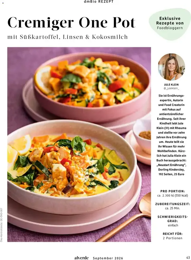 dm Magazin alverde von 1. September bis 30. September 2026 - Prospekt seite 43