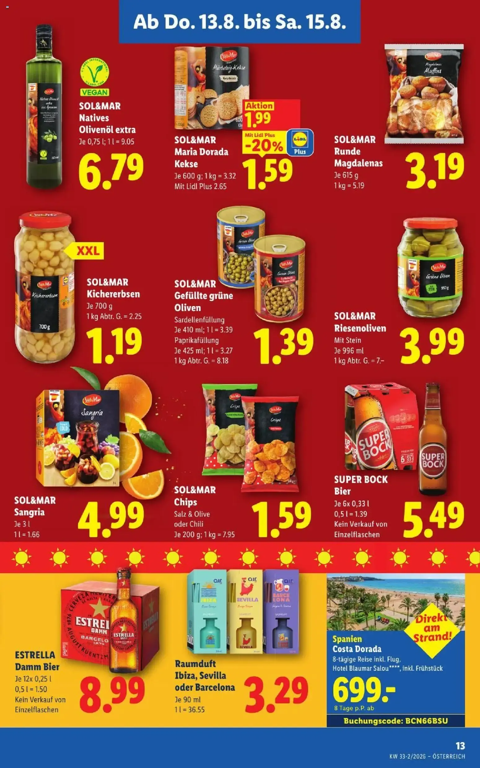 Lidl - Flugblatt ab 13.08.2026 - Angebote ab donnerstag von 13. August bis 14. August 2026 - Flugblätt seite  15