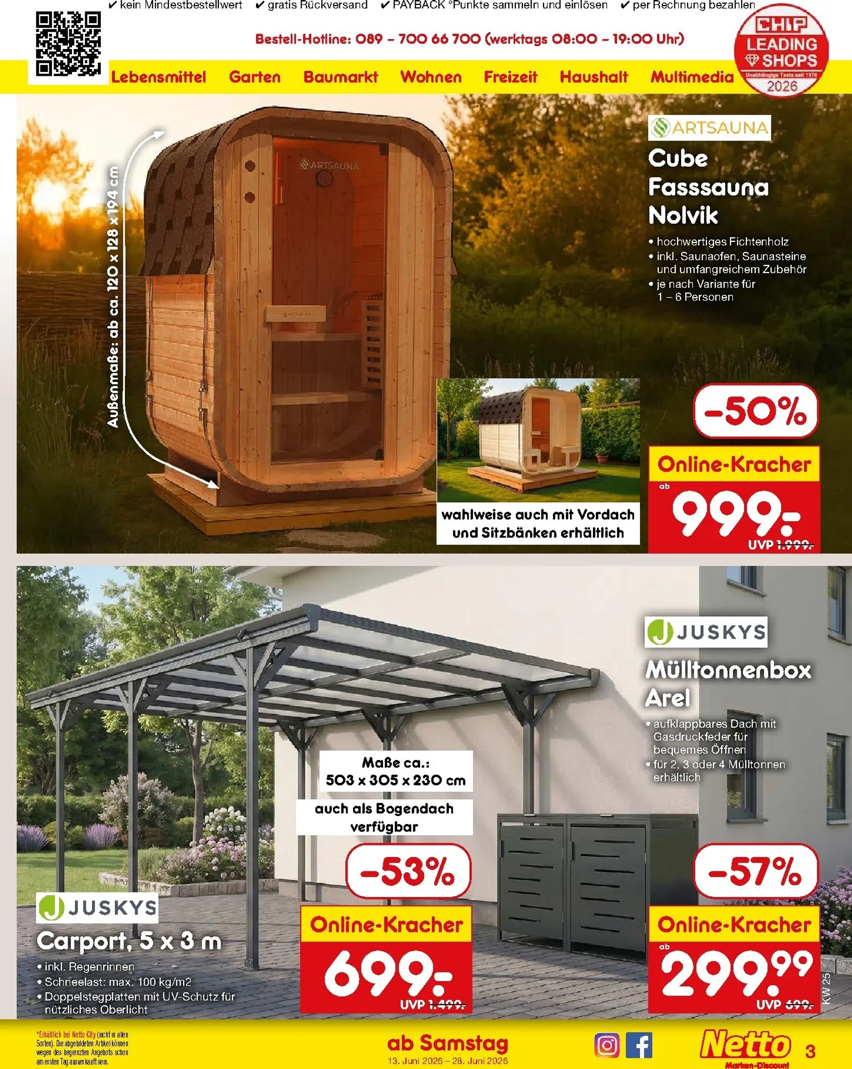 Netto Marken Discount - Online-Sonderangebote Prospekt – von Samstag 13.06.2026 bis Sonntag 28.06.2026 von 13. Juni bis 28. Juni 2026 - Prospekt seite 3