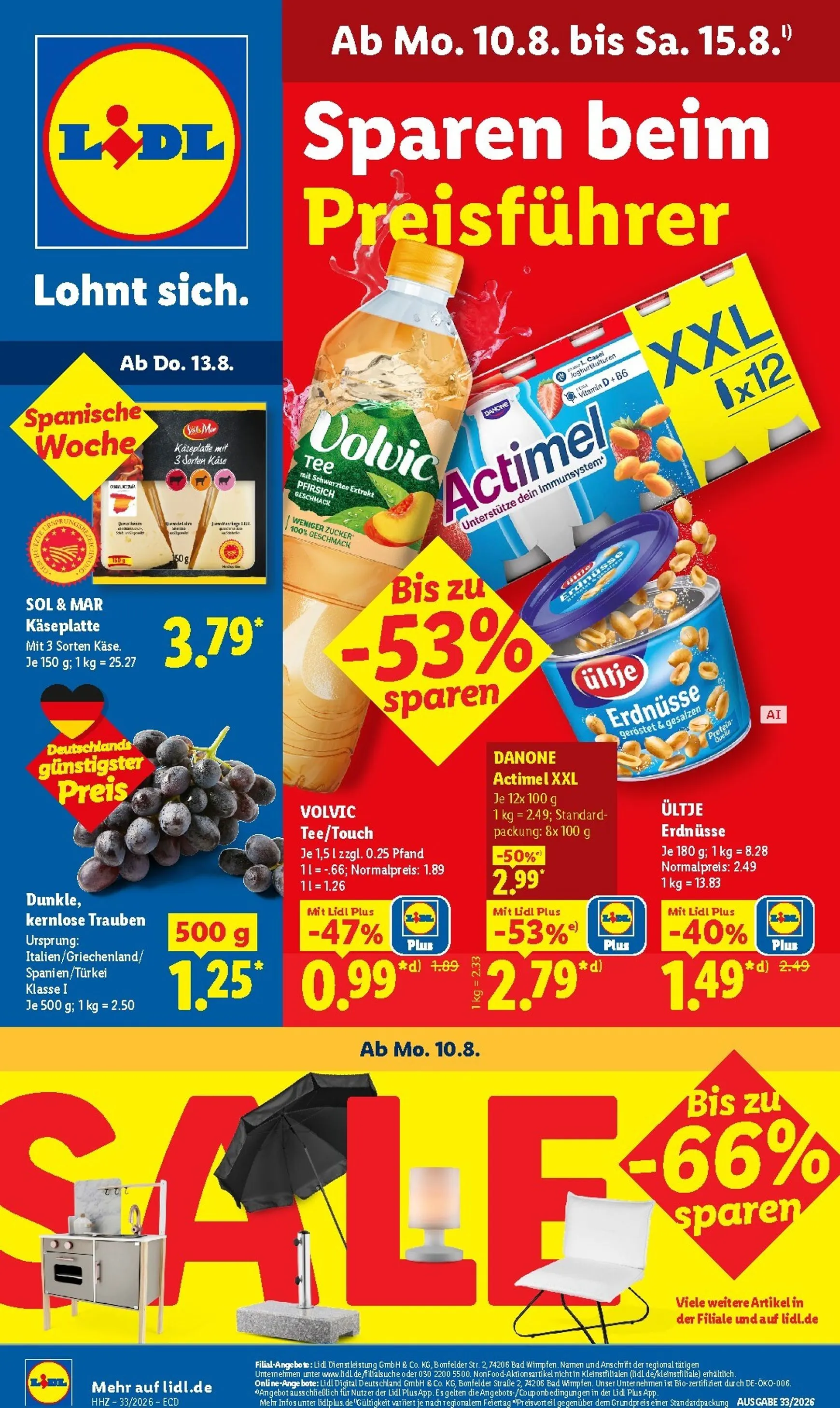 Lidl Prospekt - Ab Mo. 10.8. bis Sa. 15.8.