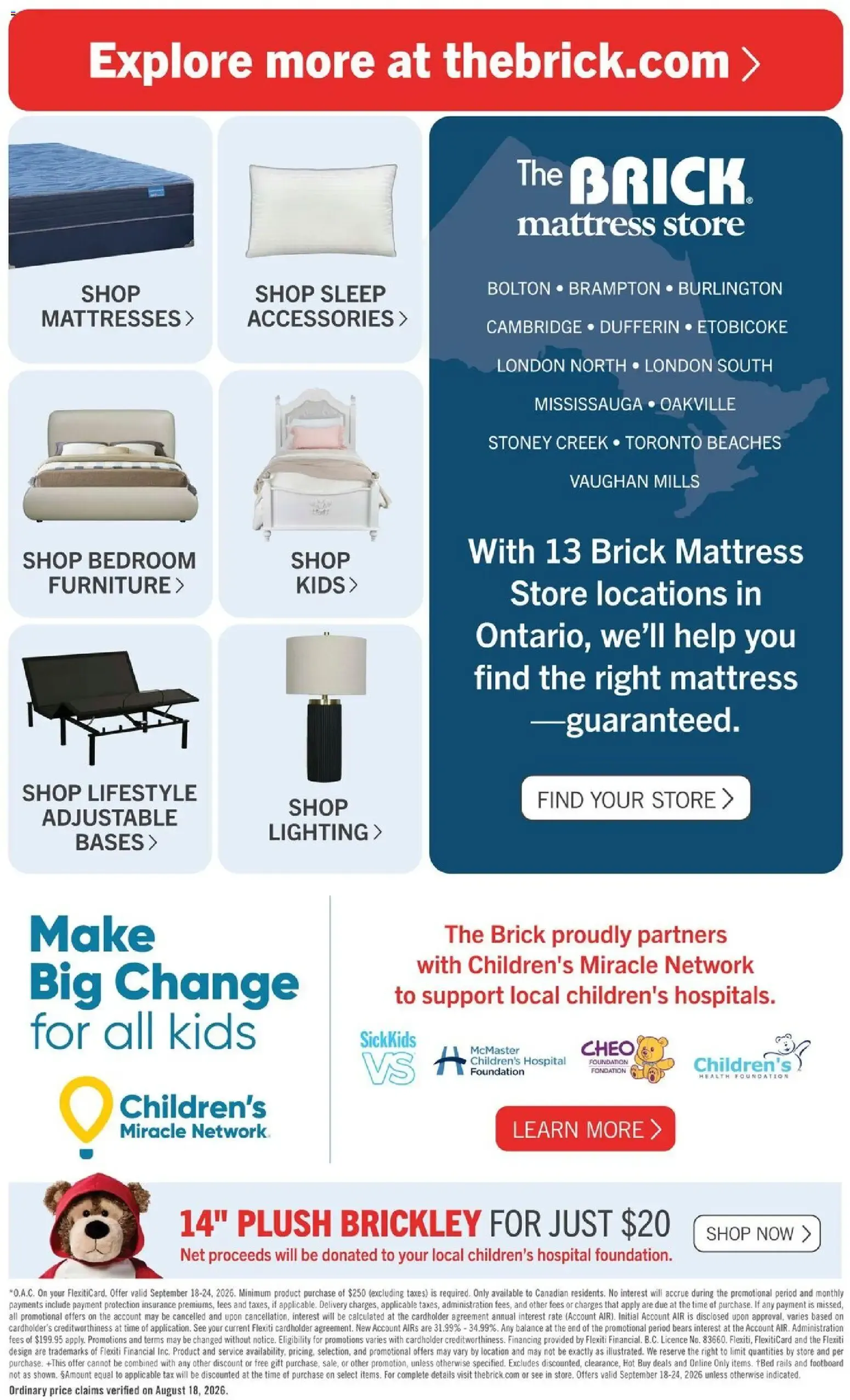 The Brick - Brick Mattress Store from Sep 18, 2026 > weekly specials & deals from September 18 to September 24 2026 - flyer page 10