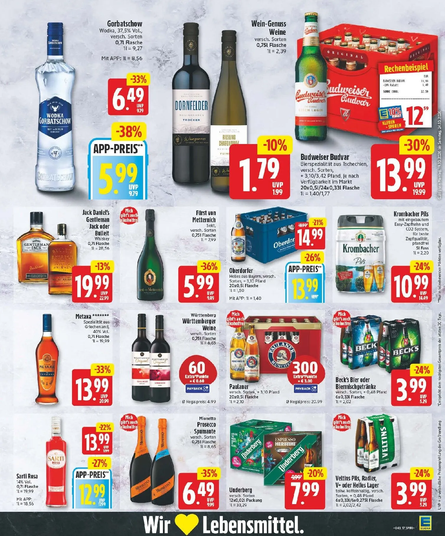 Edeka Prospekt nächste Woche – von Montag 19.10.2026 bis Samstag 24.10.2026 von 19. Oktober bis 24. Oktober 2026 - Prospekt seite 19