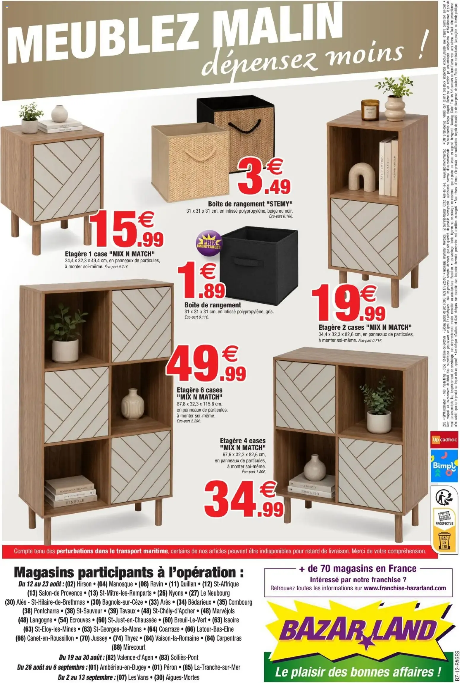 Bazarland catalogue à partir du 12/08/2026 - promo en ligne du 12 août au 23 août 2026 - Catalogue page 12