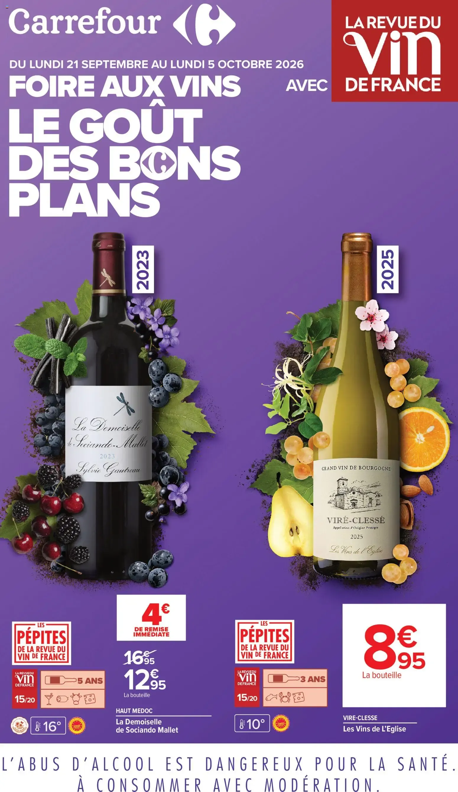 Carrefour Foire aux vins d automne à partir du 21/09/2026 - promo en ligne du 21 septembre au 5 octobre 2026 - Catalogue page 1