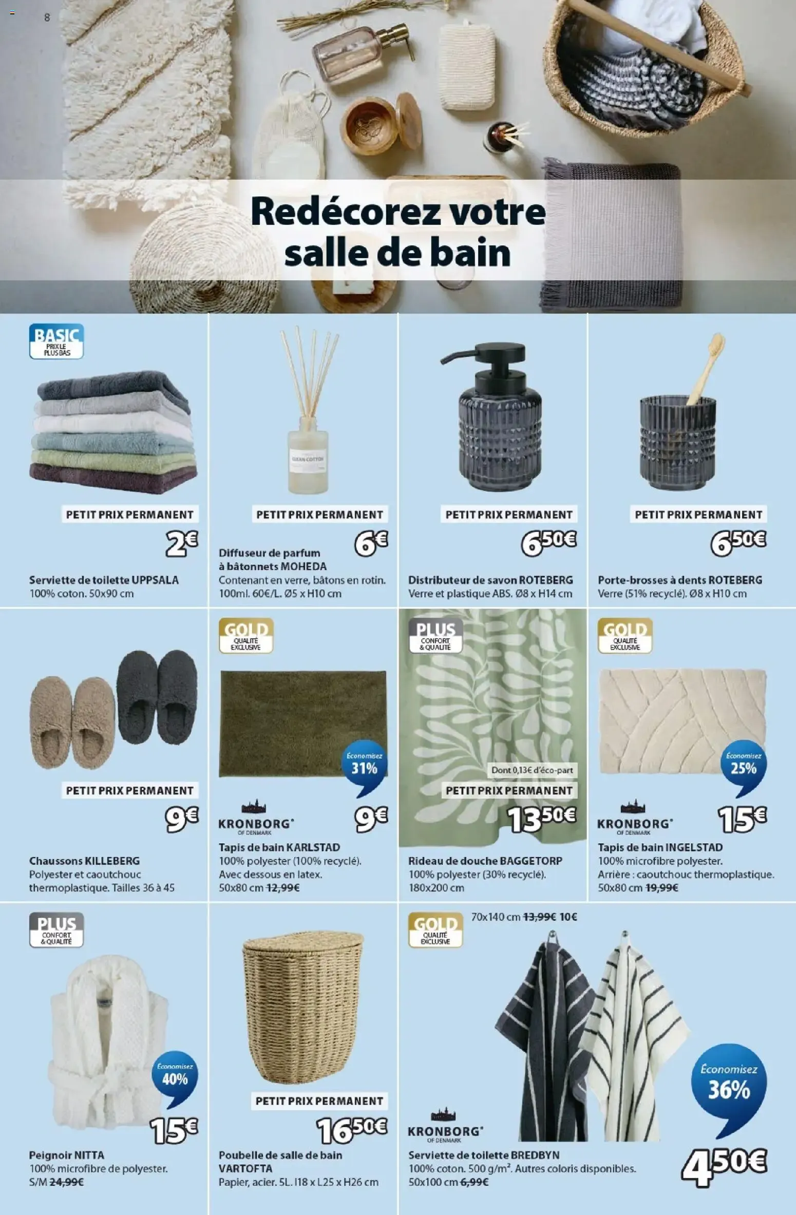 JYSK: Offres exceptionnelles et Journées spéciales mobilier - Économisez jusqu'à 60% du 1 septembre au 24 octobre 2026 - Catalogue page 8