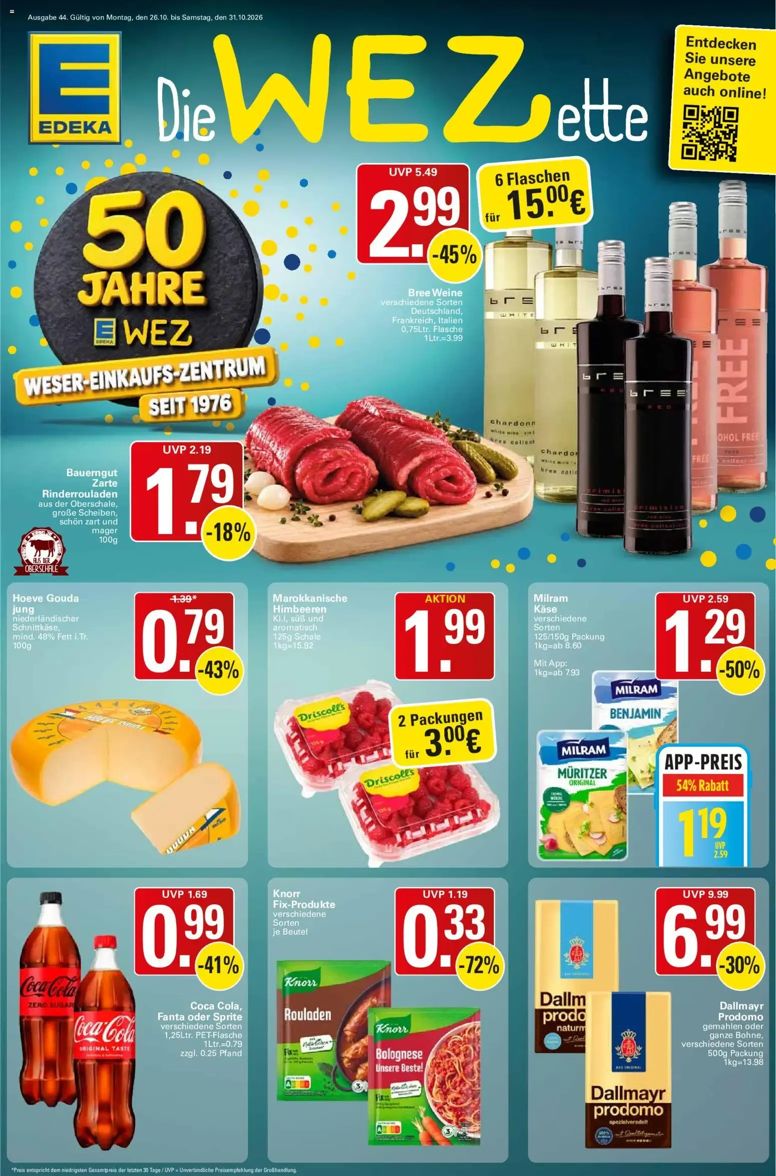 WEZ Prospekt (ab 26.10.2026) zum Blättern