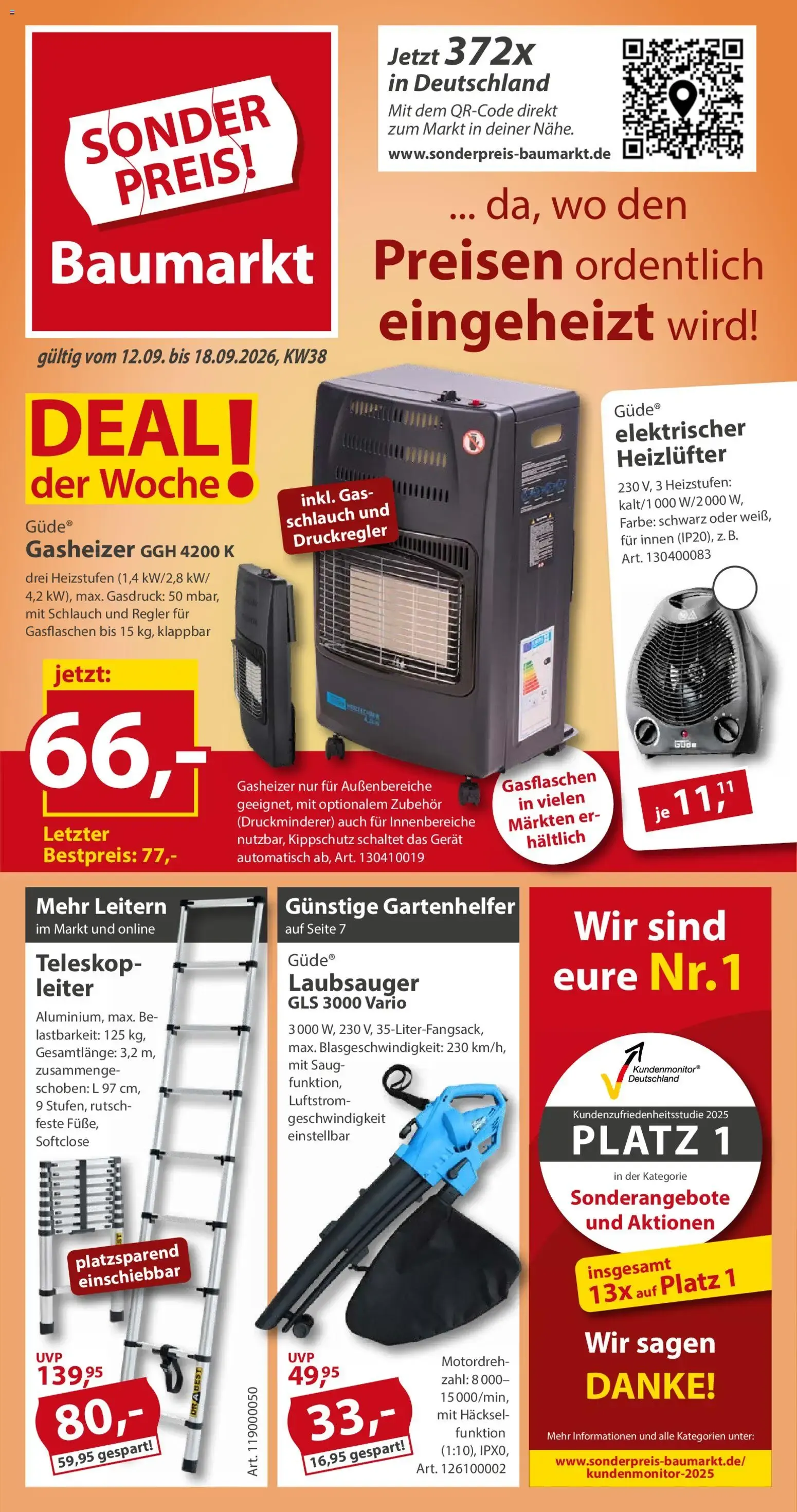 Sonderpreis Baumarkt Prospekt (ab 12.09.2026) zum Blättern