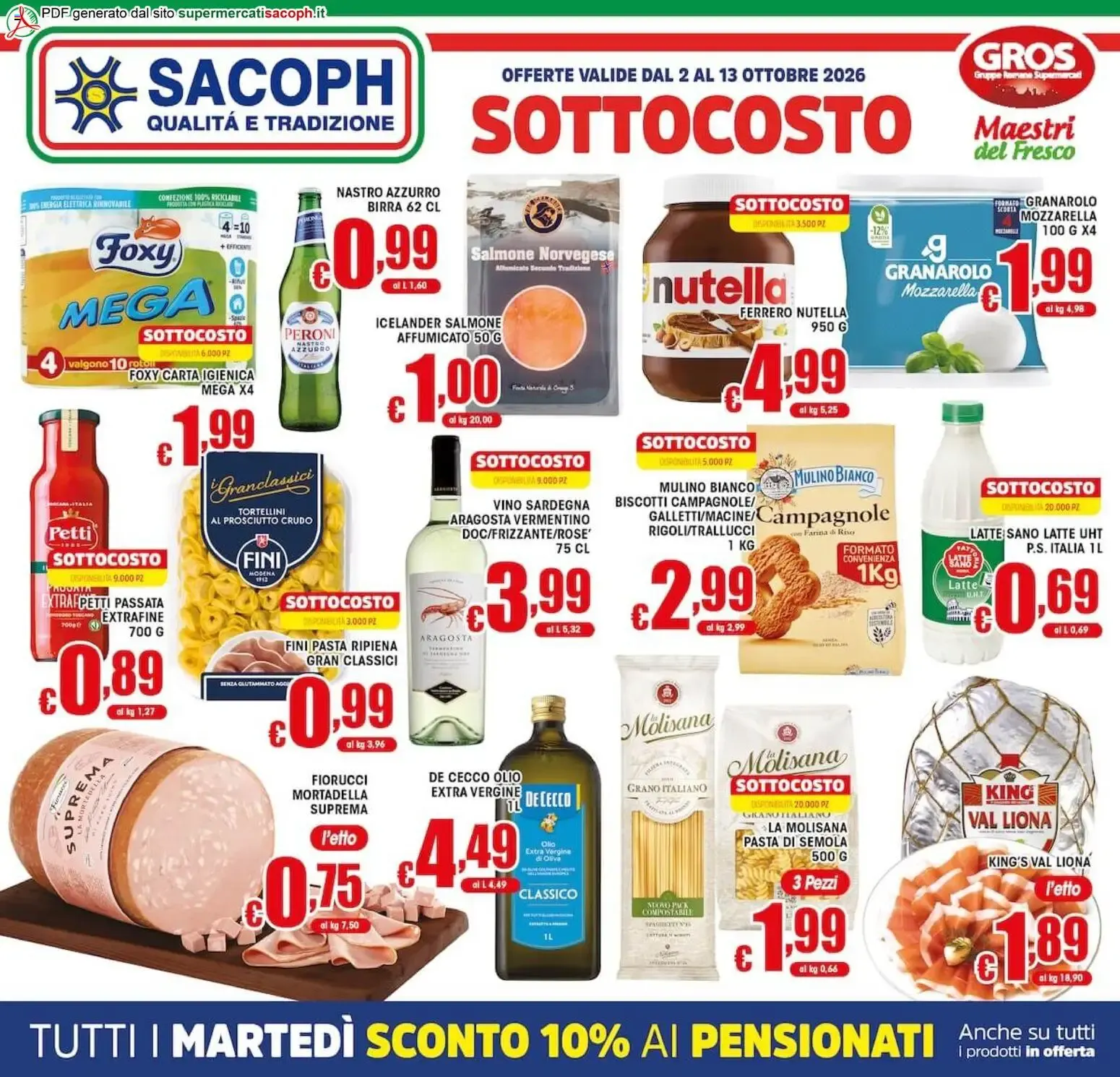 Sacoph volantino dal 02/10/2026 - online Offerte
