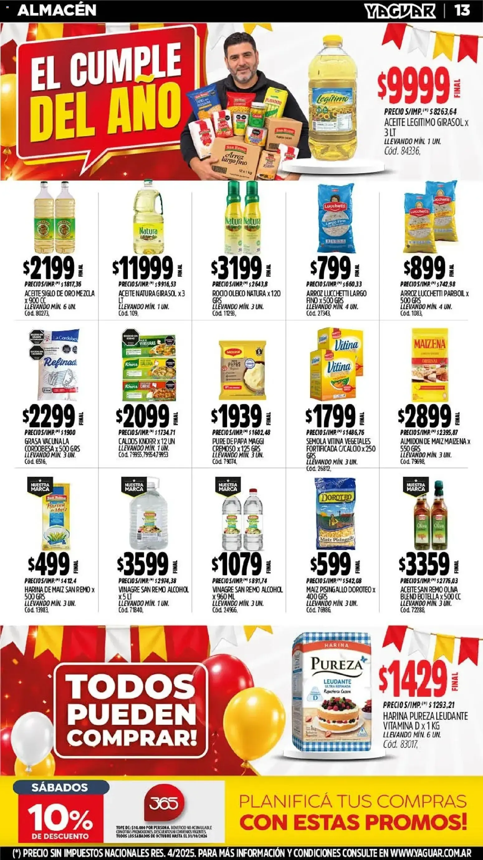 Ofertas de Yaguar - Oferta Semanal Mar del Plata del 26/10/2026 - 31/10/2026 26 de octubre al 31 de octubre 2026 - Página 13 del catálogo