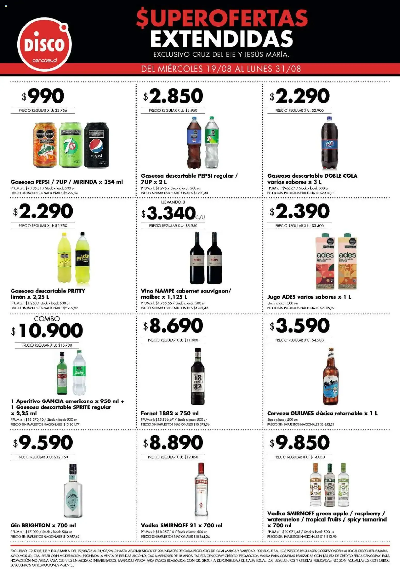 Ofertas de Disco - Superofertas extendidas - Cruz del Eje y Jesus Maria del 19/08/2026 - 31/08/2026 19 de agosto al 31 de agosto 2026 - Página 4 del catálogo