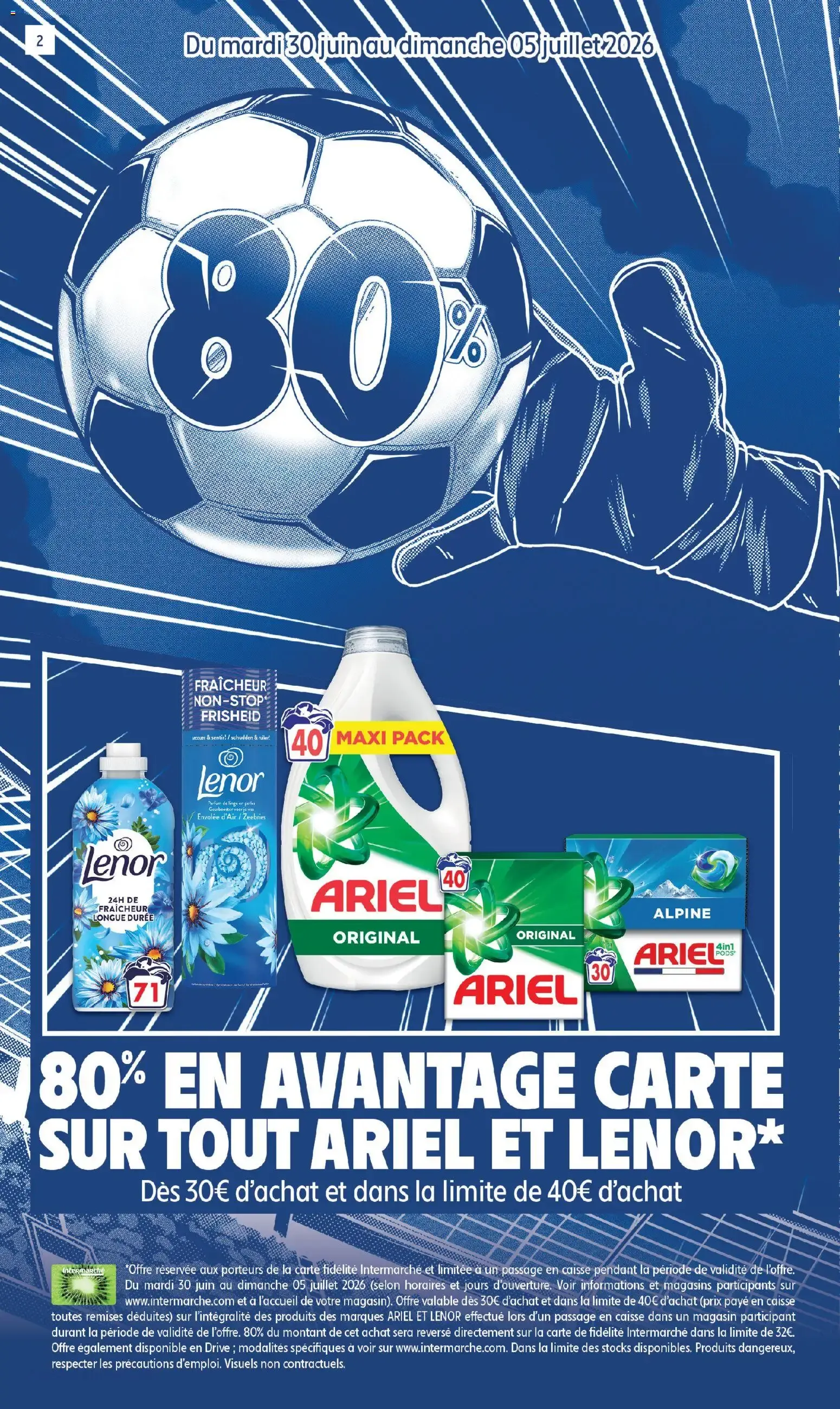 Intermarché - 80% en ventaja tarjeta en Ariel y Lenor du 30 juin au 12 juillet 2026 - Catalogue page 2