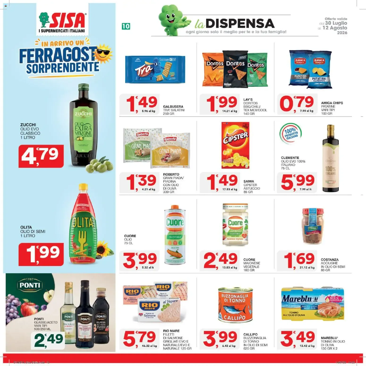 Nuovo SISA volantino dal 30/07/2026 > offerte anteprima 🛍️ da 30 luglio a 12 agosto di 2026 - Pagina del volantino 10