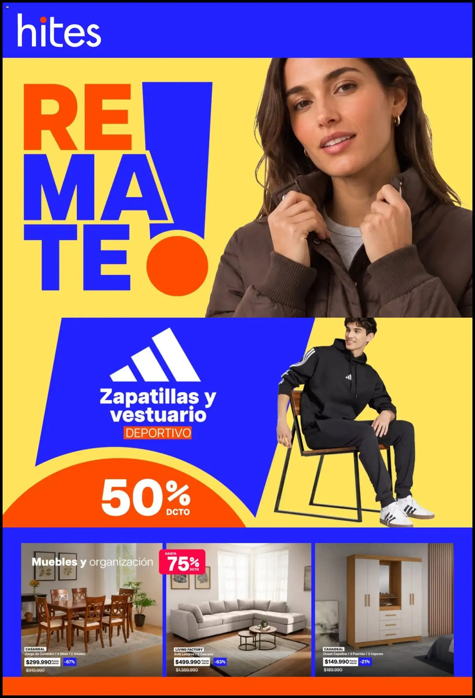 Catálogo de Hites: Remate de Zapatillas, Vestuario y Muebles 27 de agosto al 10 de septiembre 2026 - Página 1