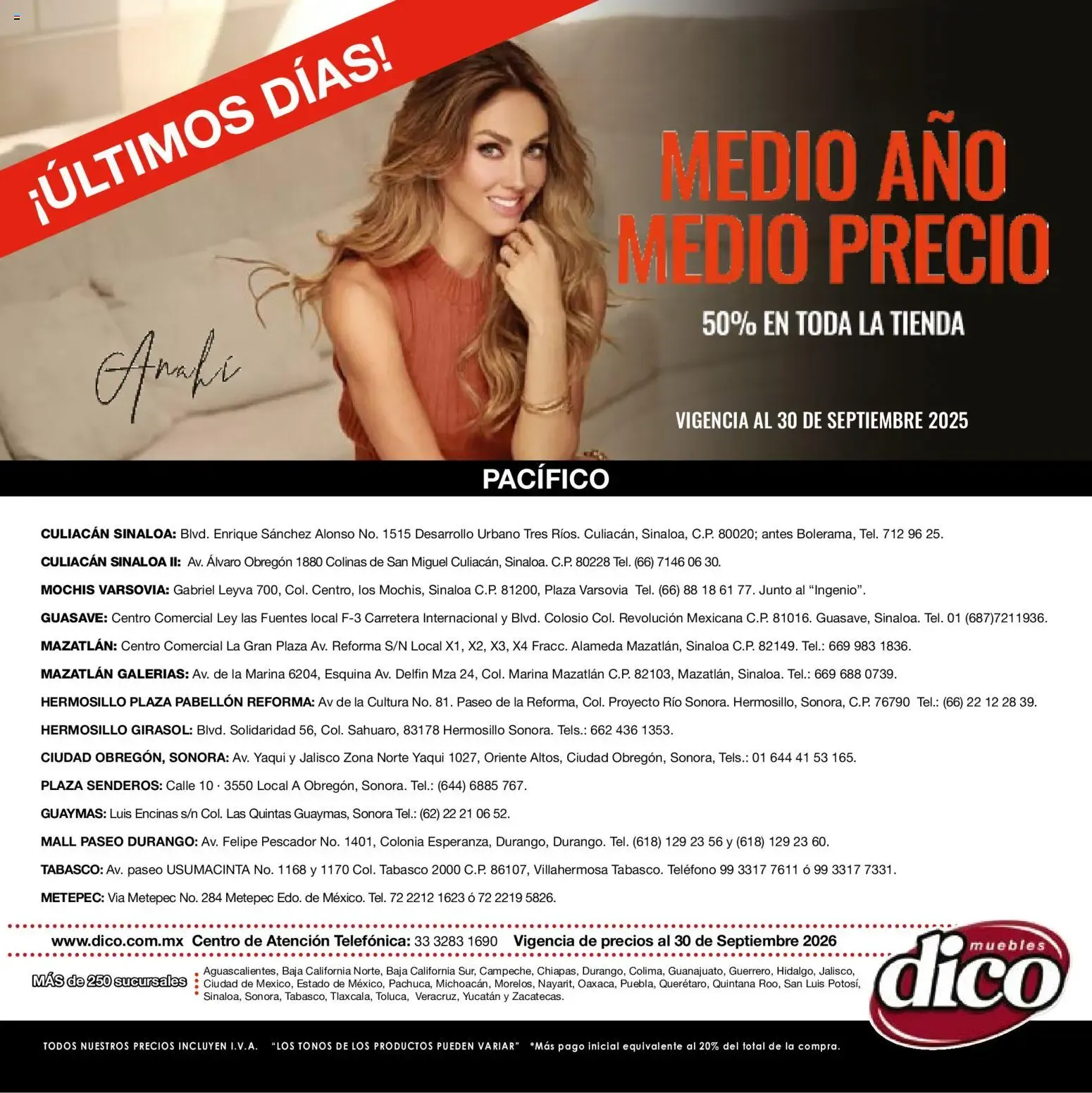 Catálogo de Muebles Dico: Medio Año, Medio Precio 1 de septiembre al 30 de septiembre 2026 - Pagina 9